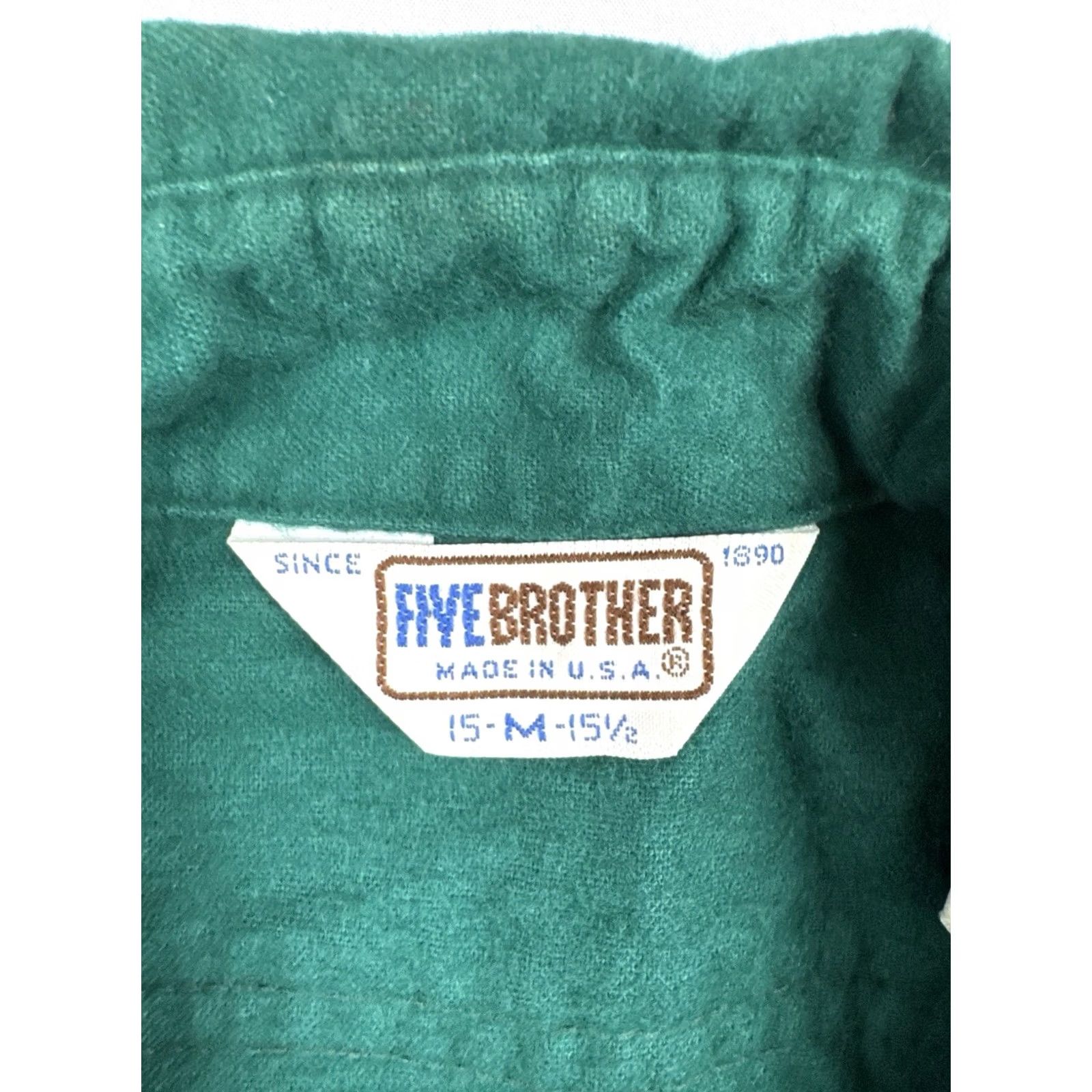 Vintage VINTAGE Five Brother Shirt Green M 80s USA Union Workwear Size US M / EU 48-50 / 2 - 7 Thumbnail