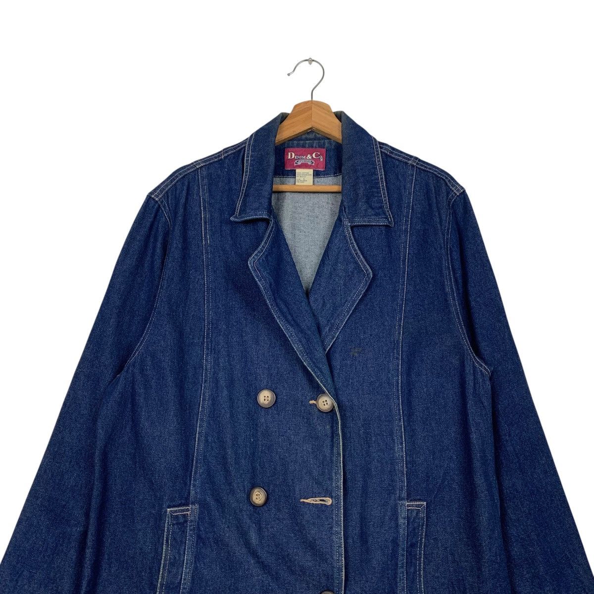 Denim & Co. DENIM & CO Jeans Wear Double Breasted Denim Jacket #2178-C96 Size US L / EU 52-54 / 3 - 2 Thumbnail