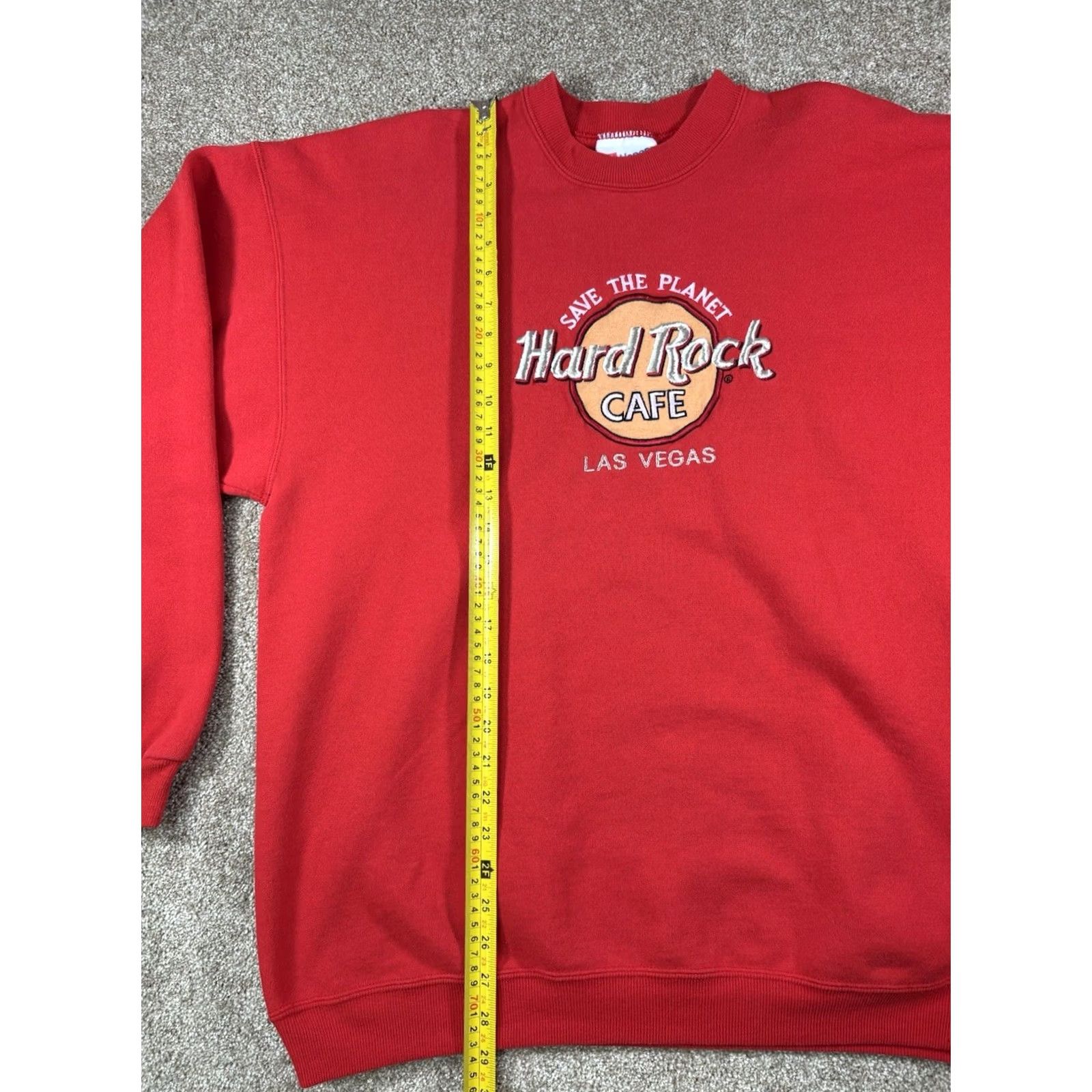 Hard Rock Cafe VINTAGE Hanes Heavyweight Hard Rock Cafe Las Vegas Embroidered Sweatshirt XL Size US XL / EU 56 / 4 - 7 Thumbnail