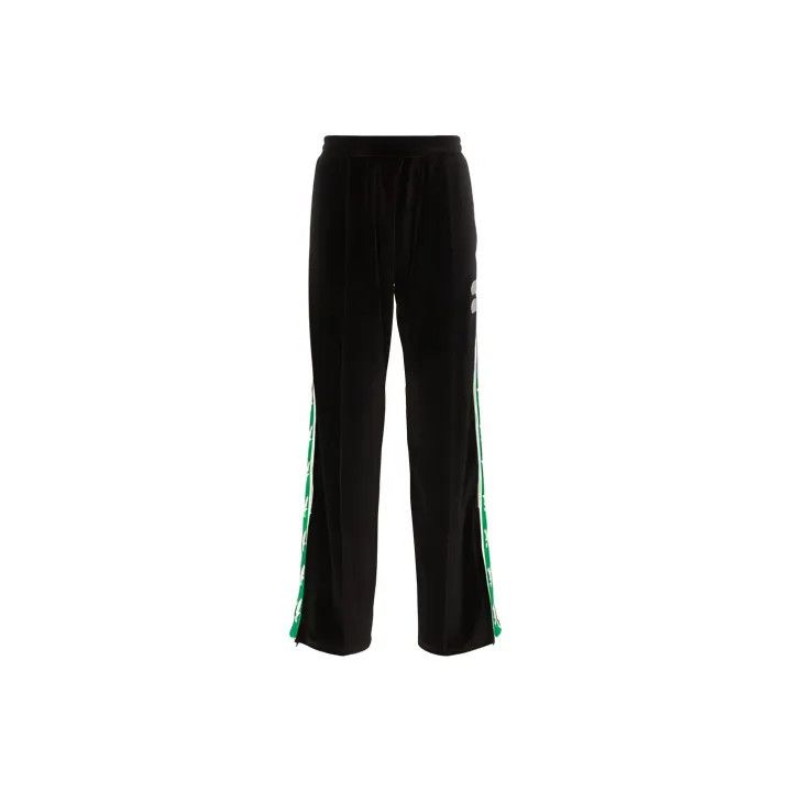 Off-White Off-White Black Velvet Track Pants for Men 0079 Size US 28 / EU 44 - 1 Thumbnail