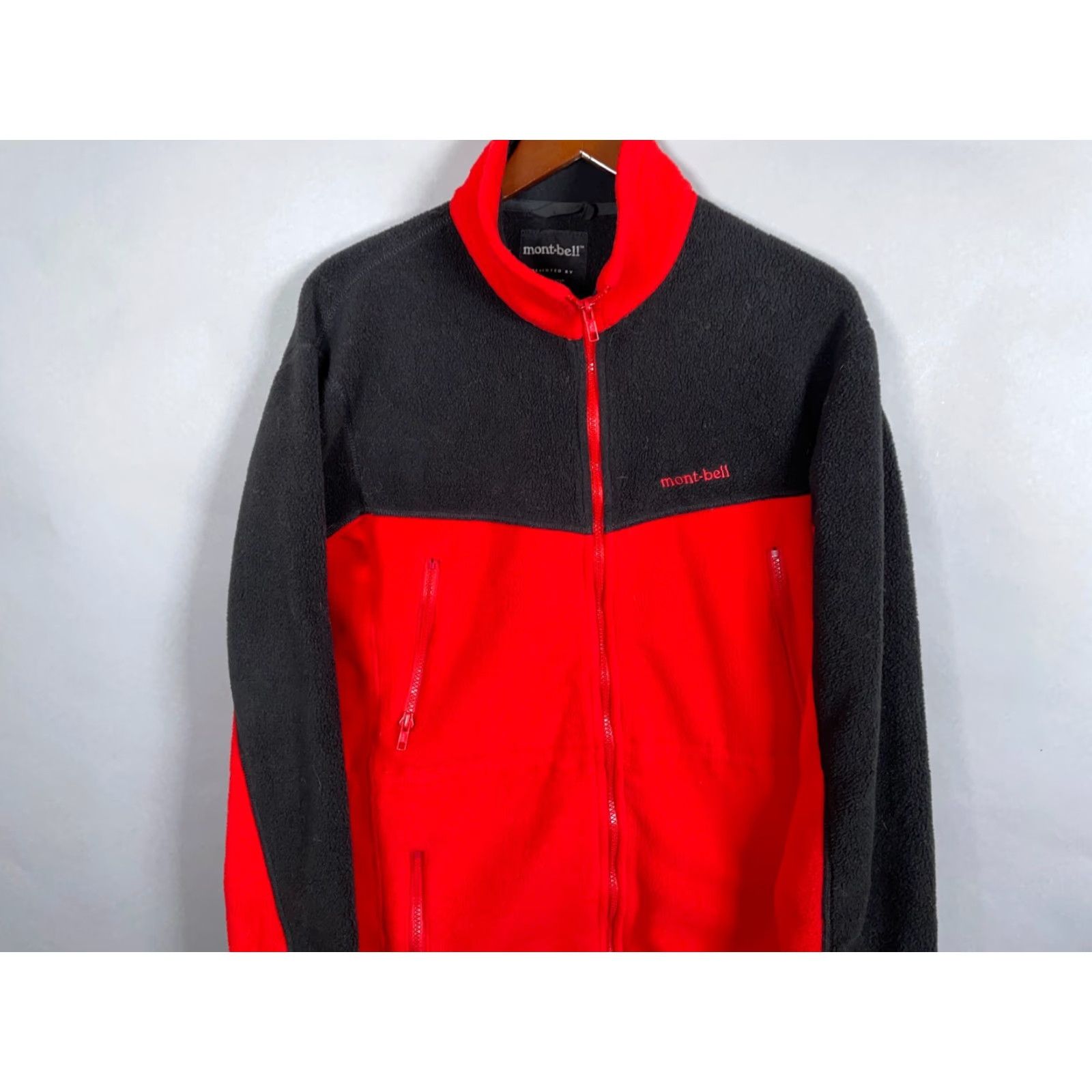 Montbell VINTAGE montbell x Lands' End Jacket Women's Medium Red Black USA Tag Zip Up Fleece Womens Size M / US 6-8 / IT 42-44 - 4 Thumbnail