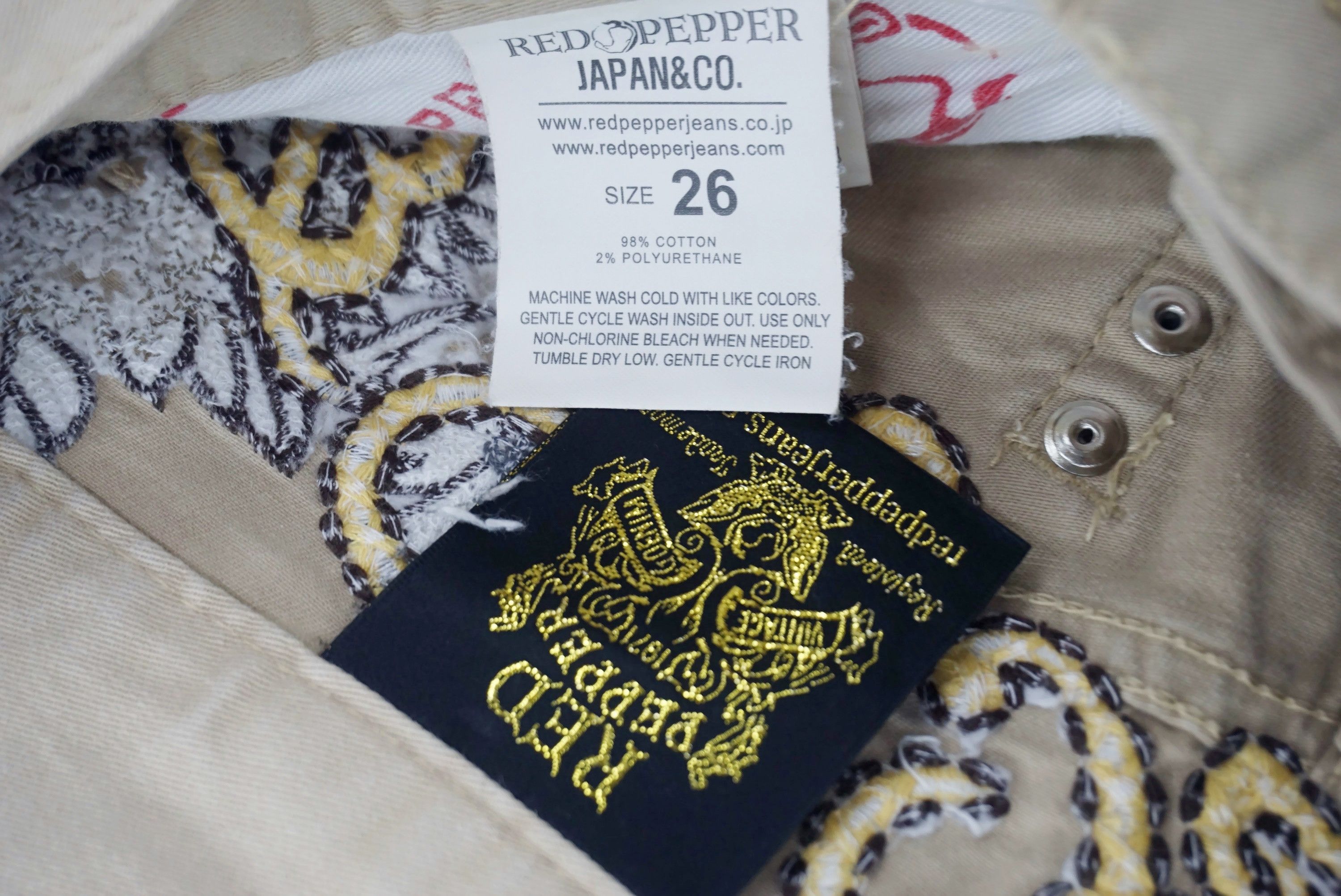 Japanese Brand Red Pepper Jeans Size 26 fit W30xL28 Embroidered Skinny Size 26" / US 2 / IT 38 - 11 Thumbnail