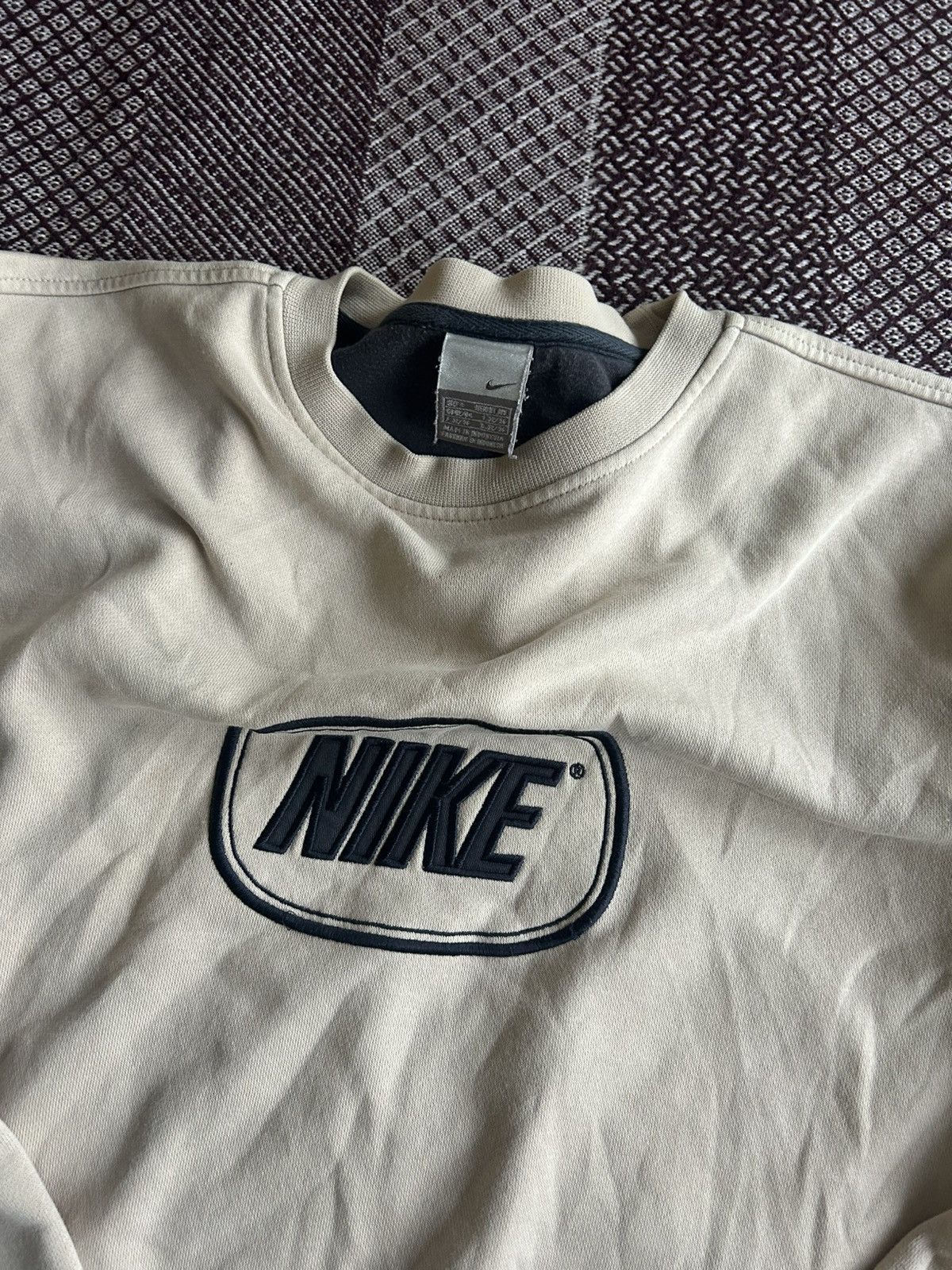 Nike Vintage Nike 90s Crewneck Big Logo Sweatshirt Beige Rare Y2K Size US XL / EU 56 / 4 - 11 Thumbnail
