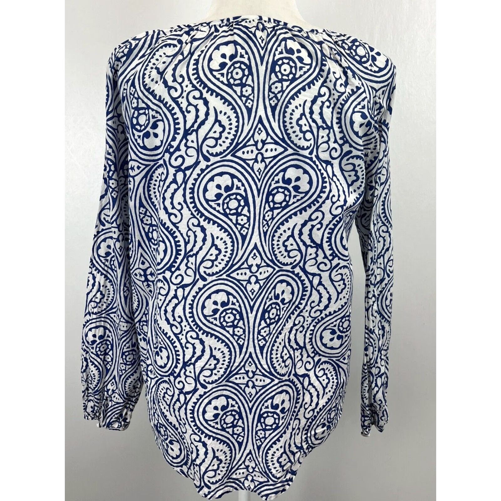 Talbots Talbots Beaded Top Shirt Womens Small Multicolor Beaded Lightweight 100% Cotton Beach Tunic Casual Size S / US 4 / IT 40 - 3 Thumbnail