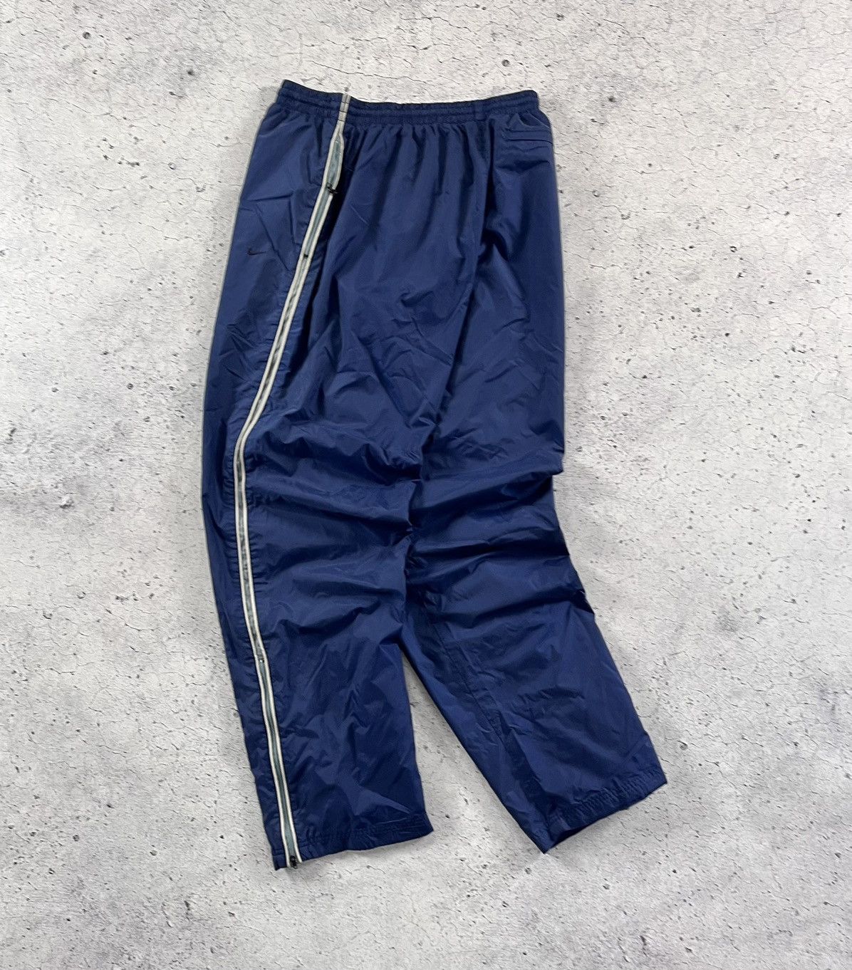 Nike × Vintage Nike Vintage Track Pants Nylon Y2K Drill Streetwear Swoosh Size US 34 / EU 50 - 1 Thumbnail