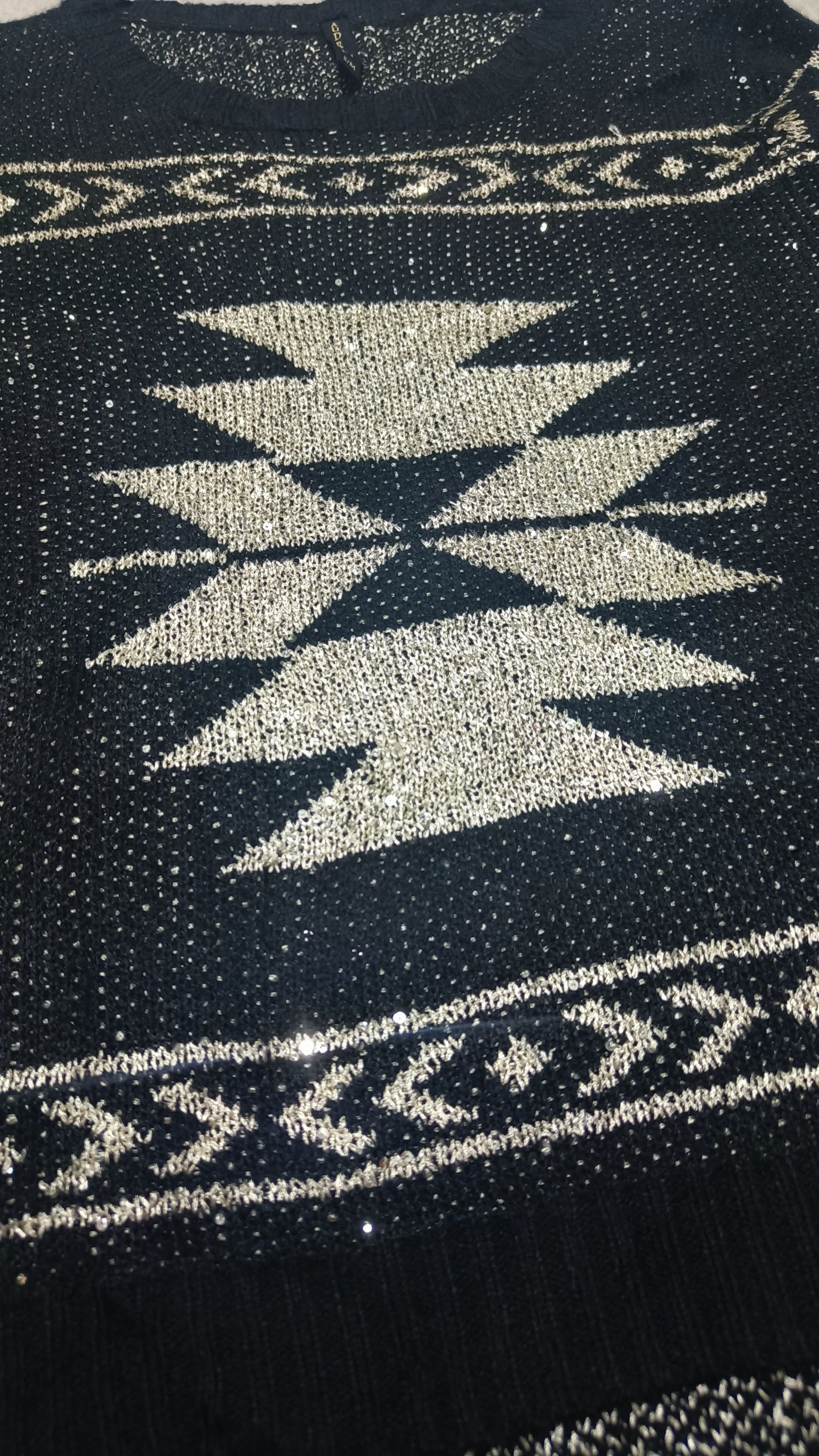 Other Vintage AUDREY ANN Women's Ethnic Knit Bling Sparkle Sweater Size S / US 4 / IT 40 - 7 Thumbnail
