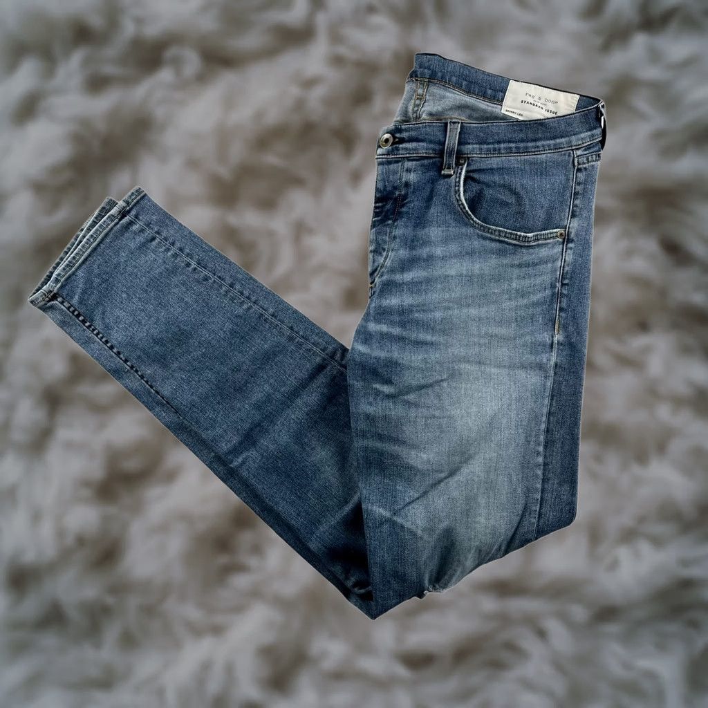 Rag & Bone rag & bone Men’s Fit 1 Denim Jeans Skinny Distressed 38x33 Blue Regular Pants Size US 38 / EU 54 - 1 Thumbnail