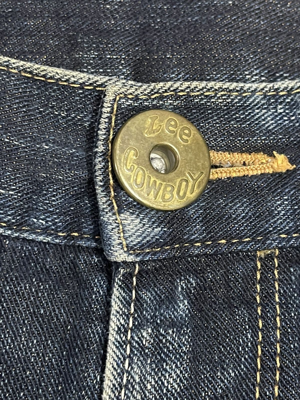 Lee Vintage Lee Cowboy Buckle Blue Wash Bleached Baggy Jeans Size US 34 / EU 50 - 7 Thumbnail