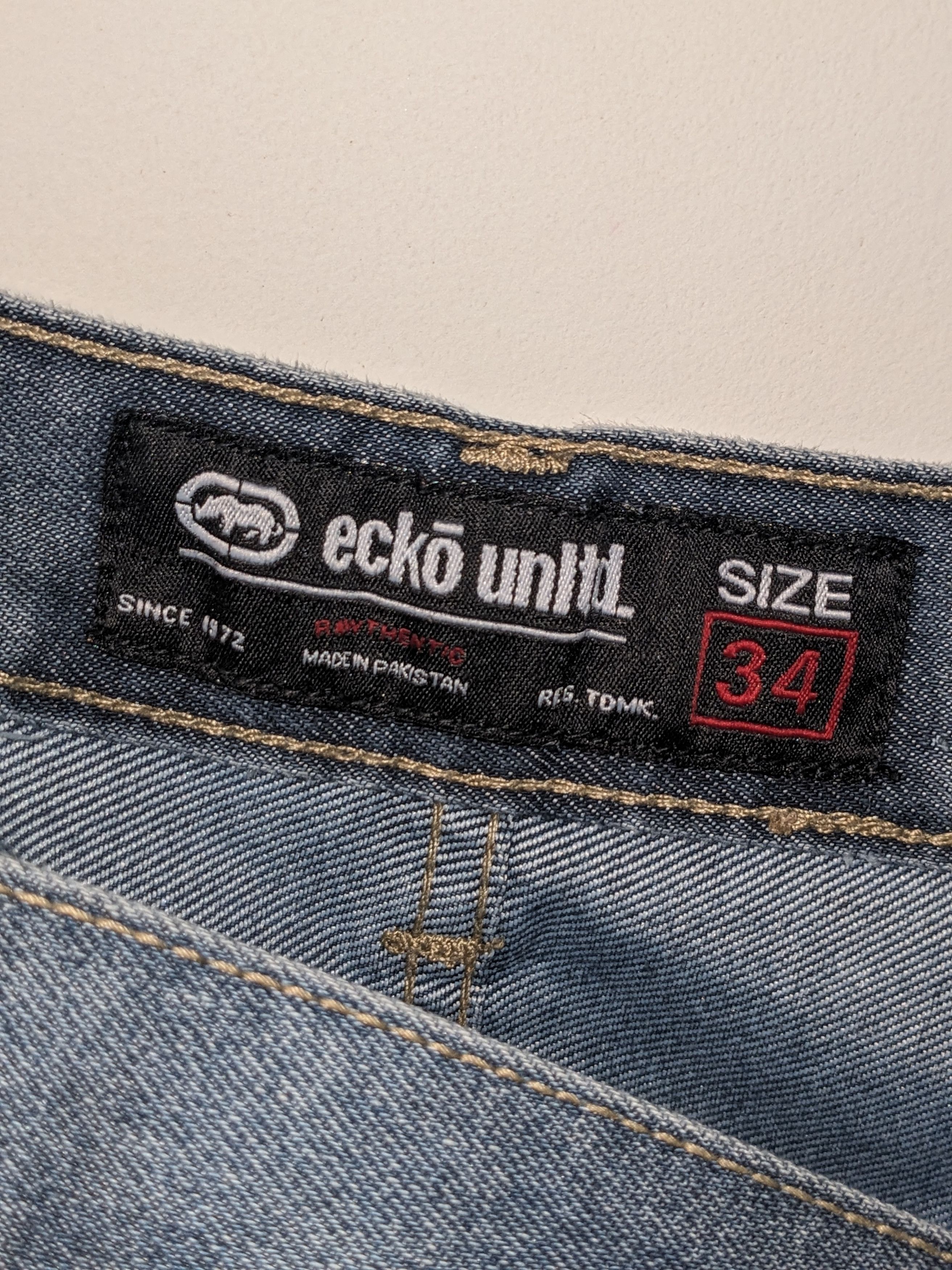 Ecko Unltd. × Vintage Vintage Y2K Ecko Unlimited 34 x 31 Blue Athletic Jeans Size US 34 / EU 50 - 6 Thumbnail