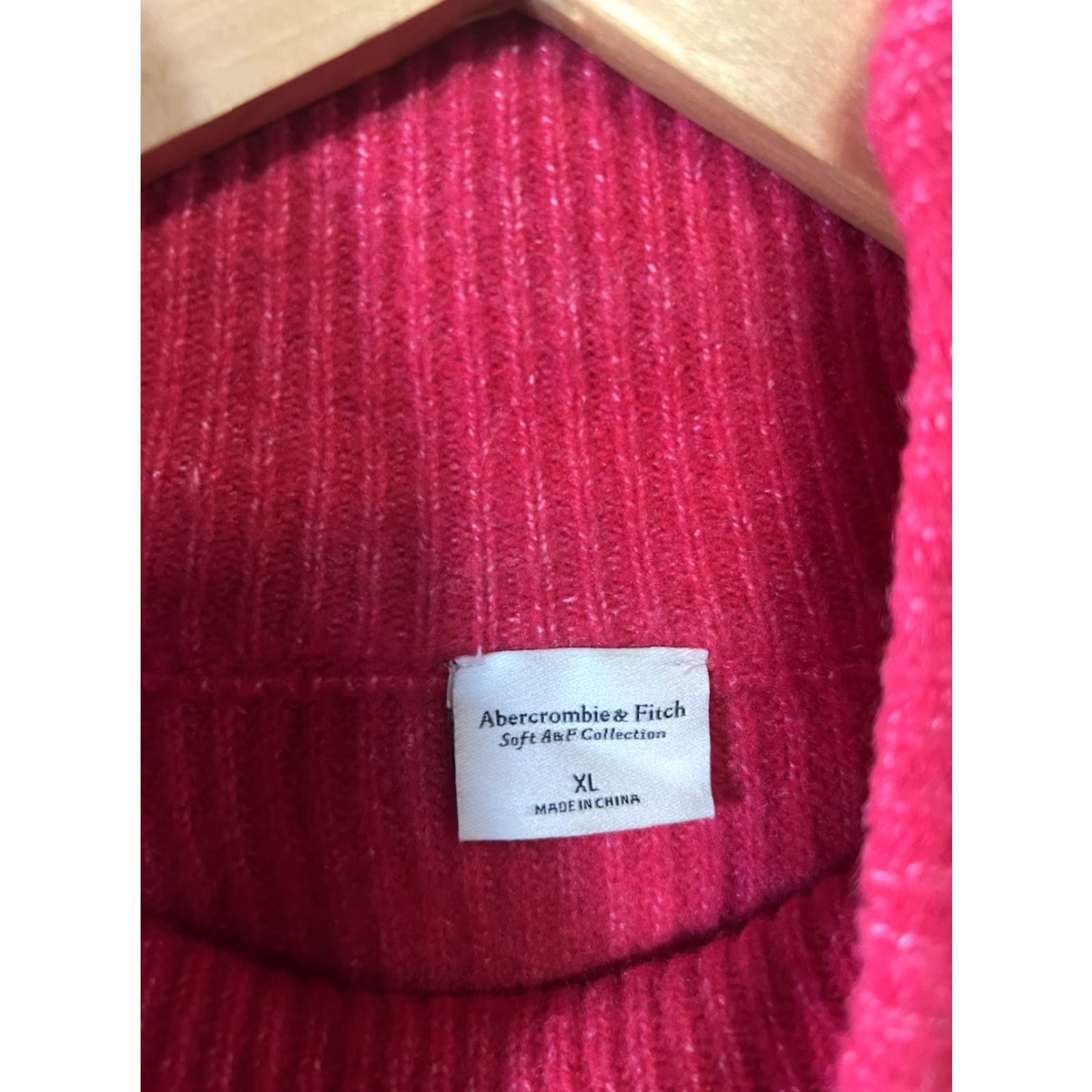 Abercrombie & Fitch Abercrombie & Fitch Womens Pink Ribbed Turtle Neck Pullover Sweatshirt XL Size Pullover Turtleneck Sweatshirt Pink Womens XL Size XL / US 12-14 / IT 48-50 - 3 Thumbnail