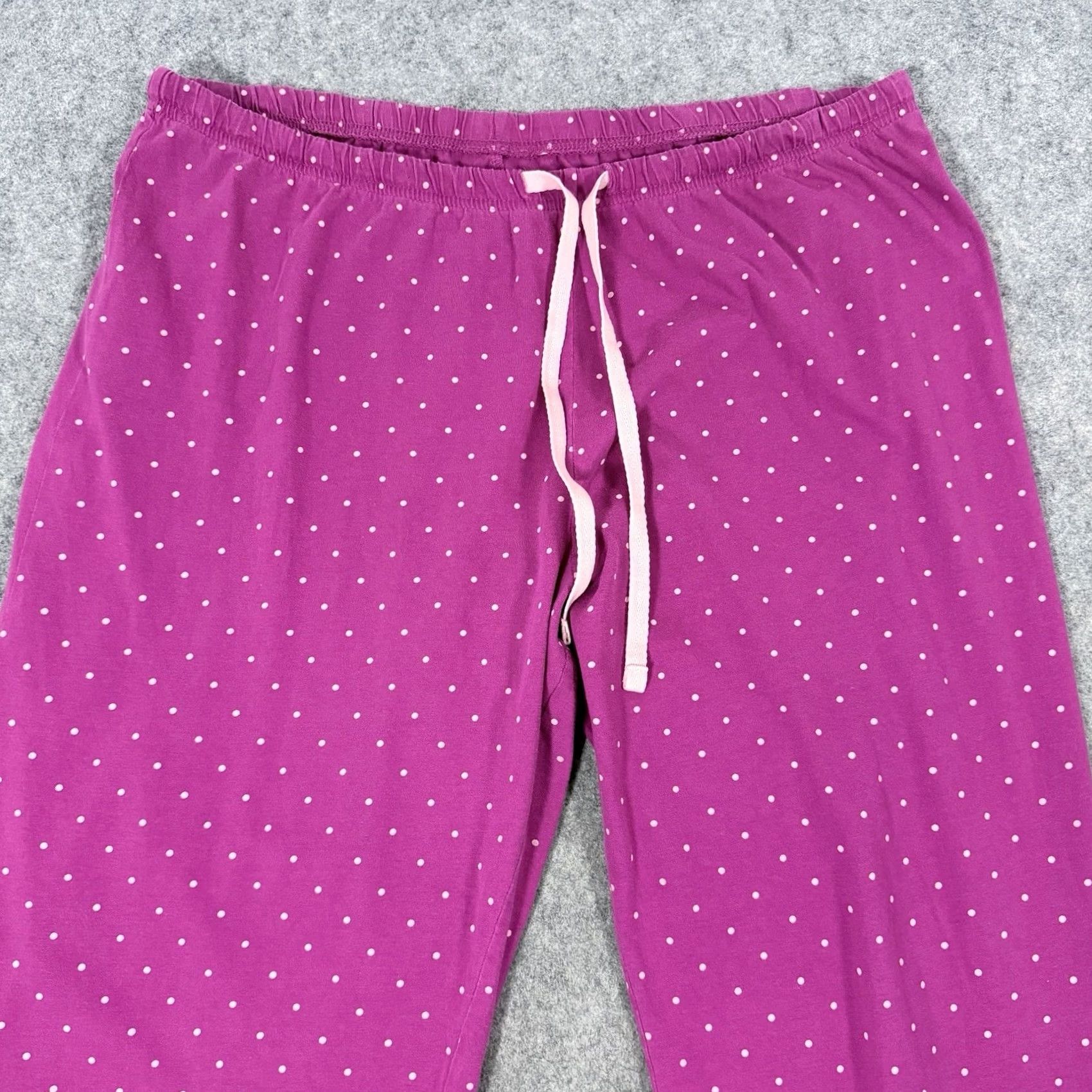 Vintage Pajamagram Polka Dots Capri Pajama Pant Women's XL Pink Capris Womens XL Pajama Pants Polka Dots PajamaGram Size 40" / US 18 - 2 Thumbnail