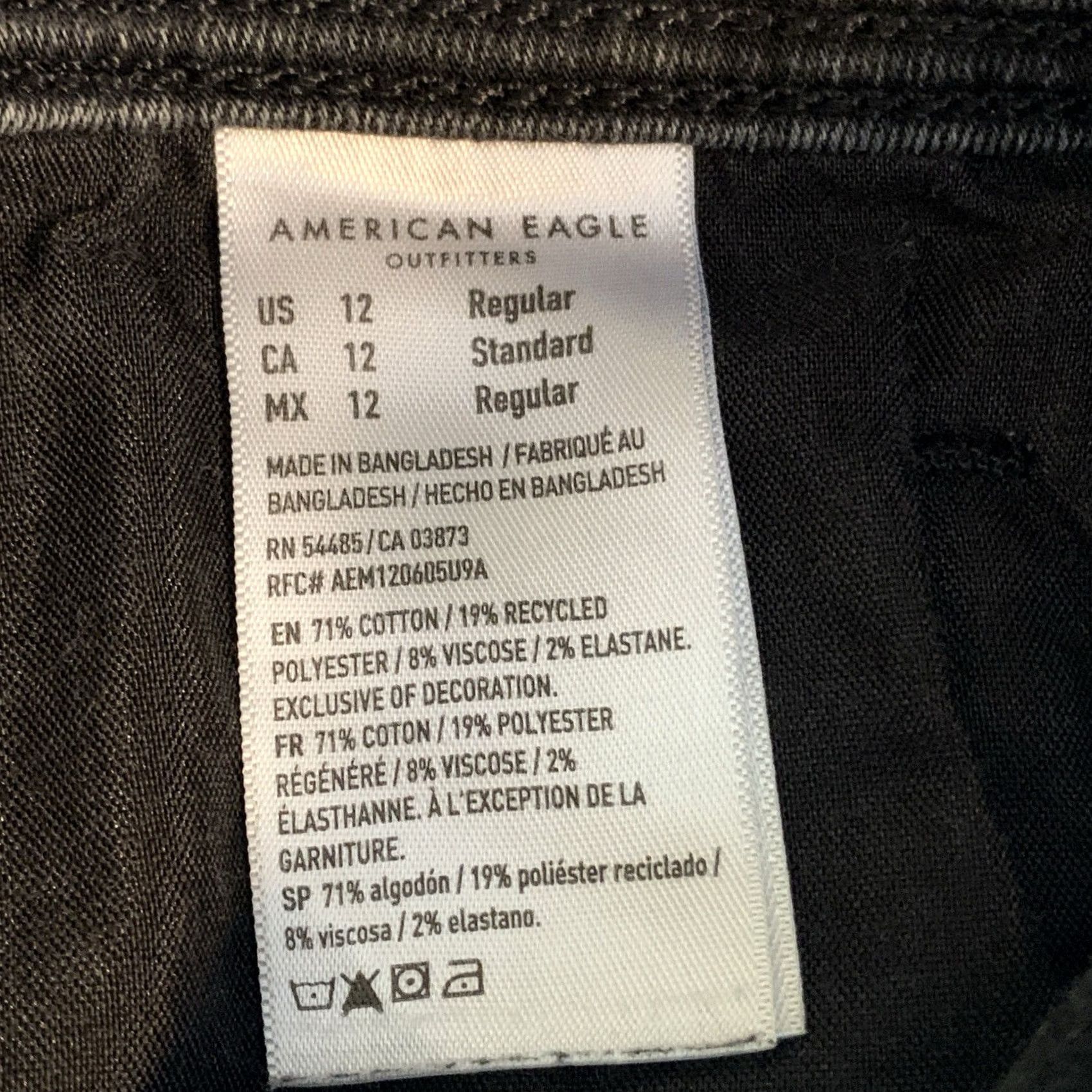 American Eagle Outfitters American Eagle Kickboot Jeans Womens Size 12 Regular Black Stretch Denim Bootcut Vintage Y2K Size 34" / US 12 / IT 48 - 5 Thumbnail