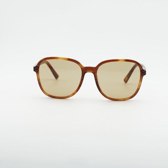 Miu Miu Miu Miu MUB01S 26E10R Sunglasses Havana Square Frame Size ONE SIZE - 3 Thumbnail
