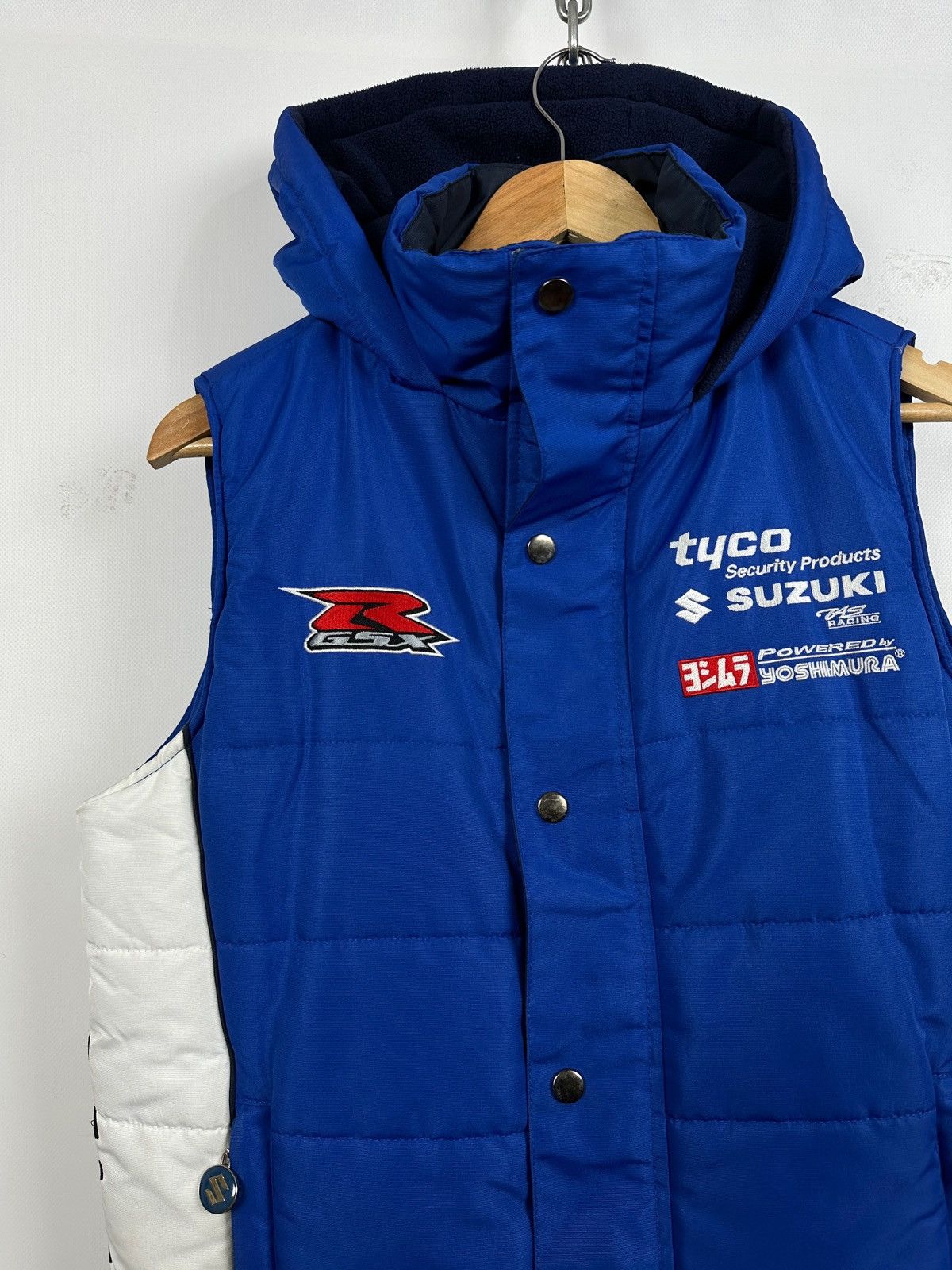 Formula 1 Suzuki GSXR Tyco TAS Racing Blue Motorcycle Fleece Vest Size US S / EU 44-46 / 1 - 12 Thumbnail