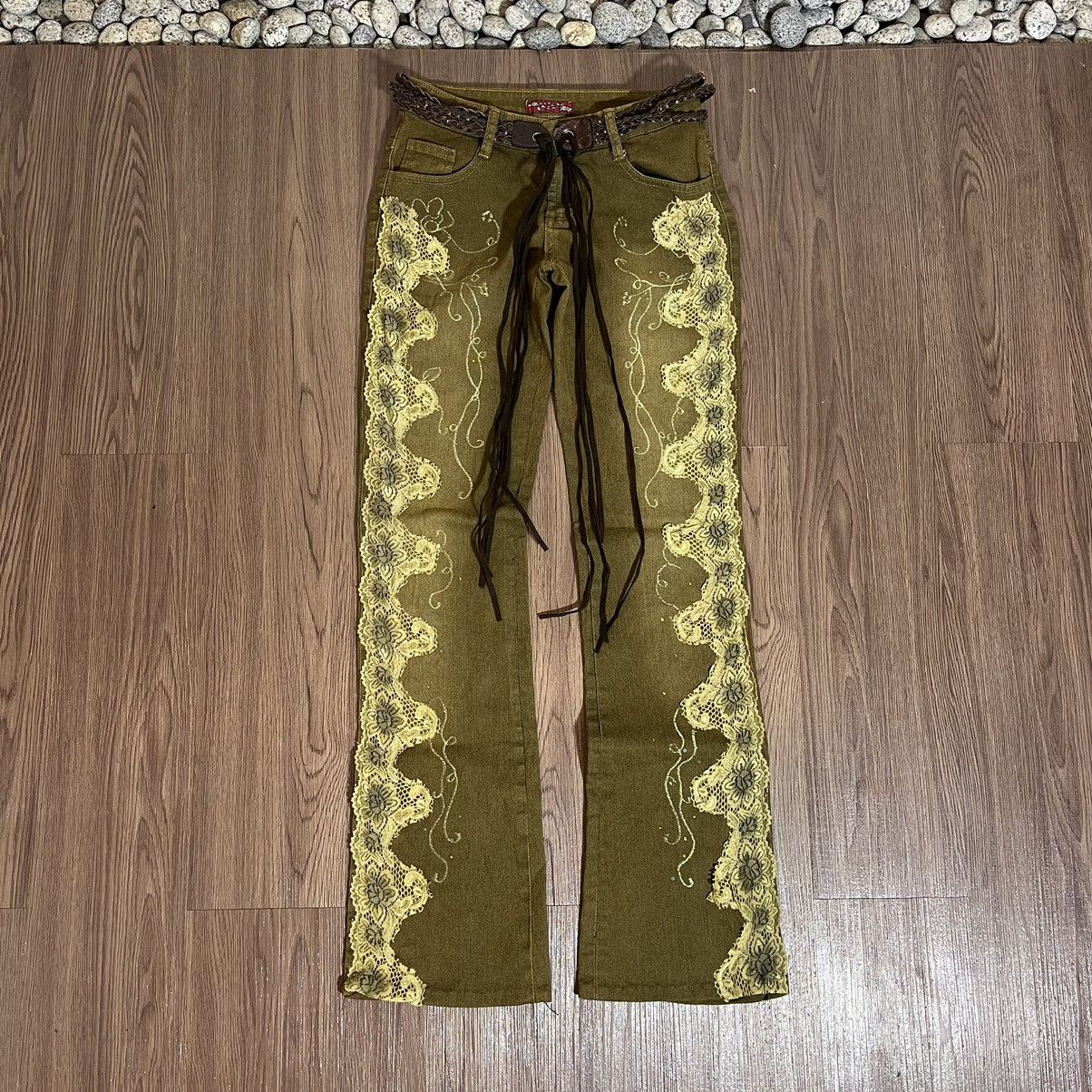 Cowboy Equipment 00’s World bazaar brocade pattern with leather strap Size 26" / US 2 / IT 38 - 1 Thumbnail