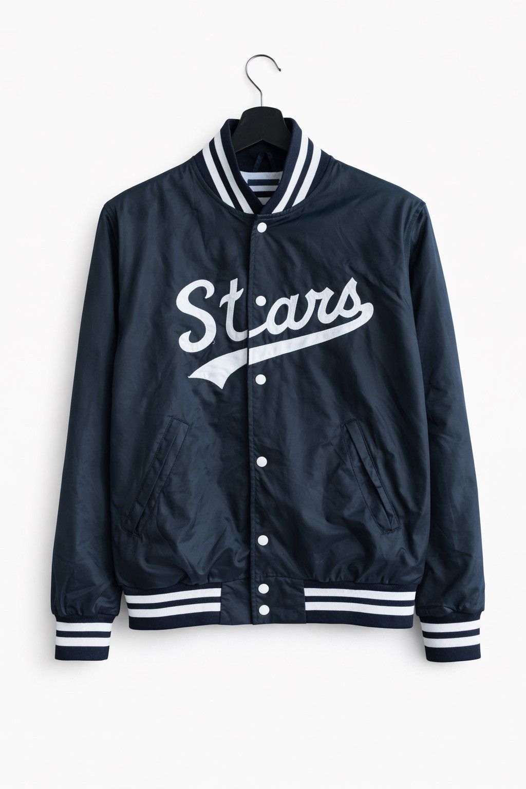 Rennoc RENNOC Classic Stars Varsity Jacket Navy Blue Button up Size US M / EU 48-50 / 2 - 1 Thumbnail