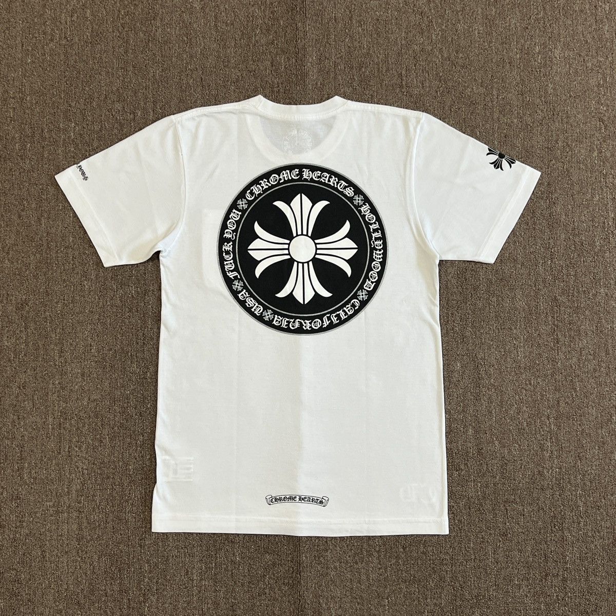 Image of Chrome Hearts Cross Logo Tee in White, Men's (Size Small)