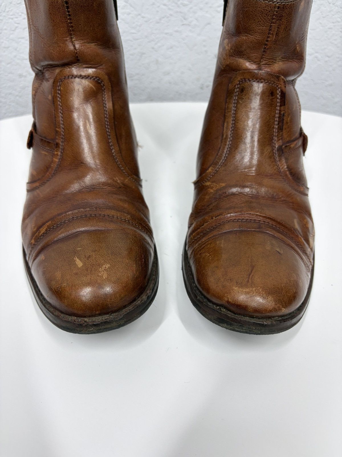 Hedi Slimane Vintage 00s Guidi CCP Style Distressed Leather Biker Boots Size US 8 / EU 41 - 11 Thumbnail
