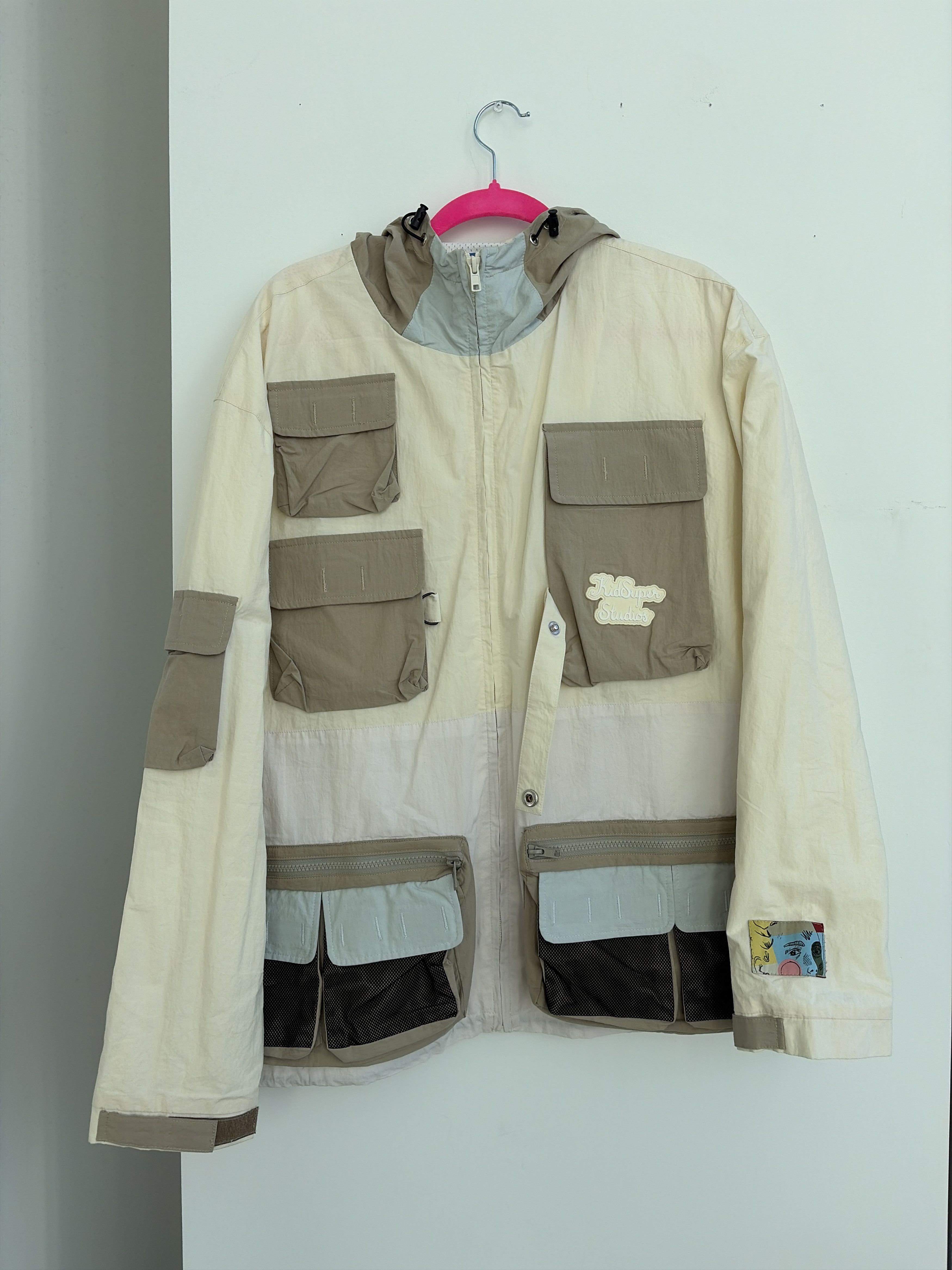 KidSuper KidSuper 10 Pocket Tech Jacket [Cream] Size US L / EU 52-54 / 3 - 1 Thumbnail