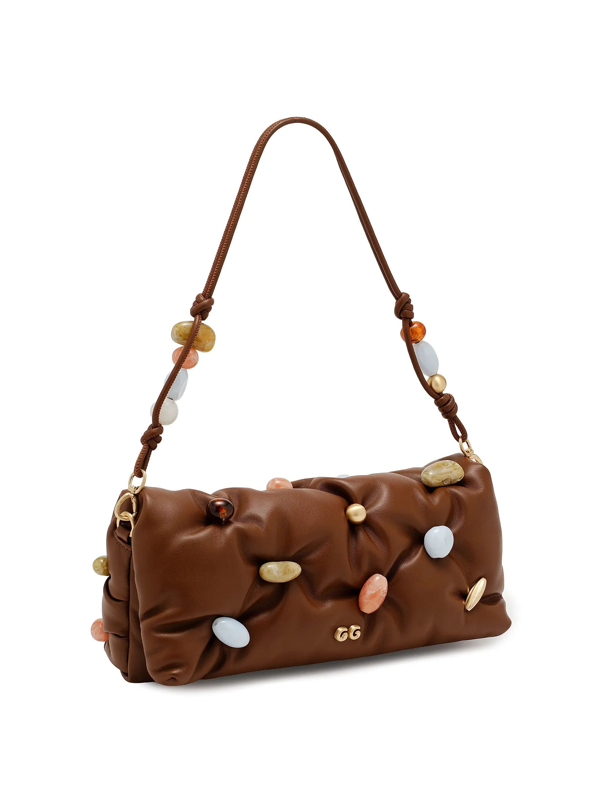 Cult Gaia os11x0526 Size: OS / Amalia Beaded Leather Top Handle Bag Size ONE SIZE - 3 Thumbnail