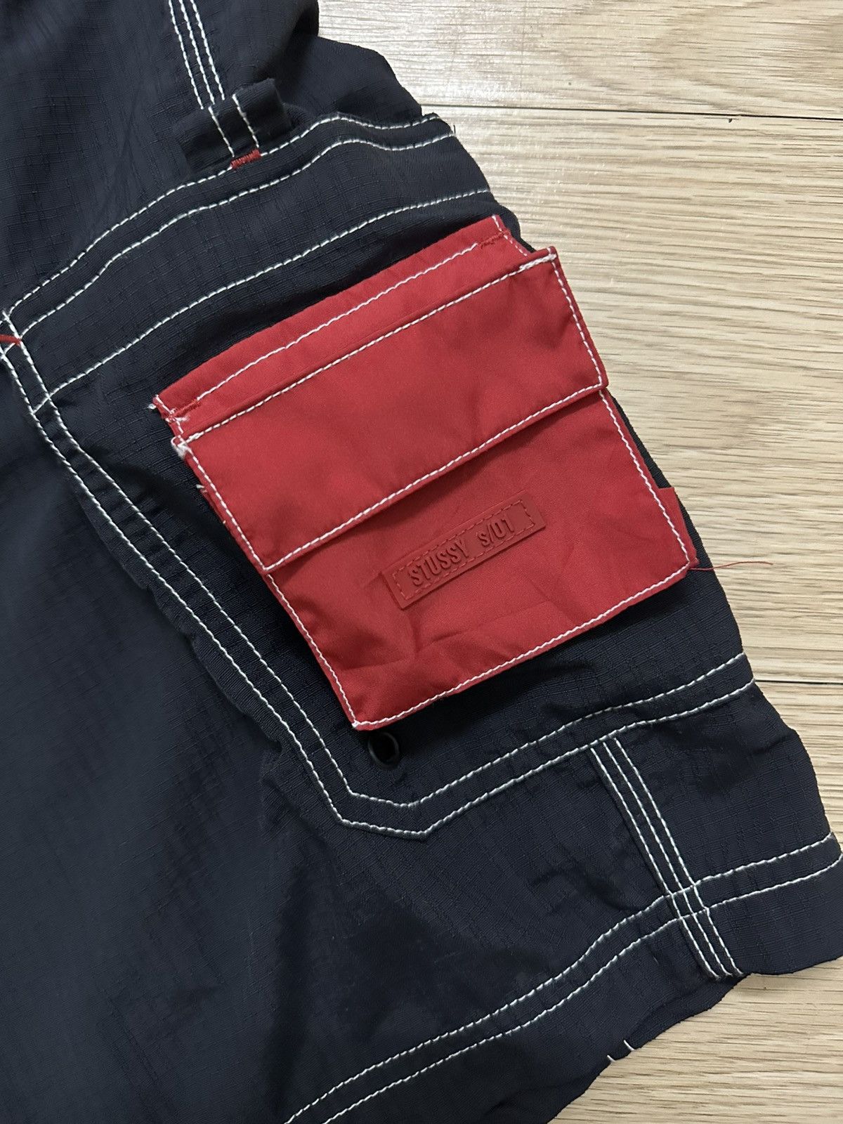 Stussy × Vintage Rare And Beautiful Vintage Stussy Cargo Pocket Shorts Size US 32 / EU 48 - 5 Thumbnail