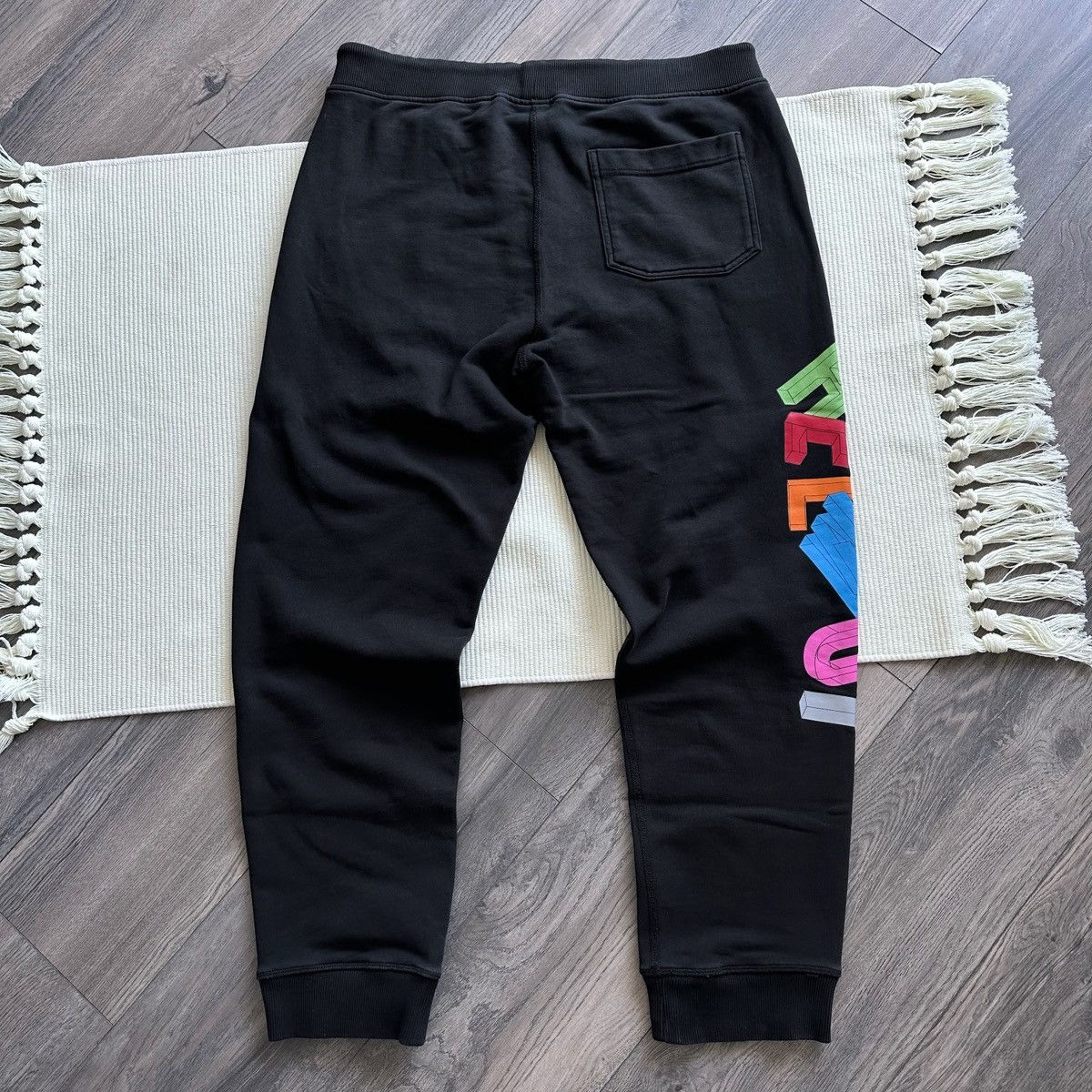 Helmut Lang HELMUT LANG 3D Logo Print Black Sweatpants Size US 35 - 9 Thumbnail
