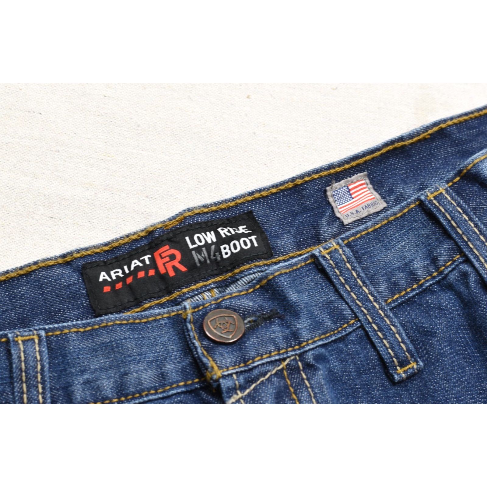Ariat Ariat FR M4 Low Rise Boot Cut Flame Resistant Jeans Men's 48x30 Blue Denim NWT Size US 32 / EU 48 - 4 Thumbnail