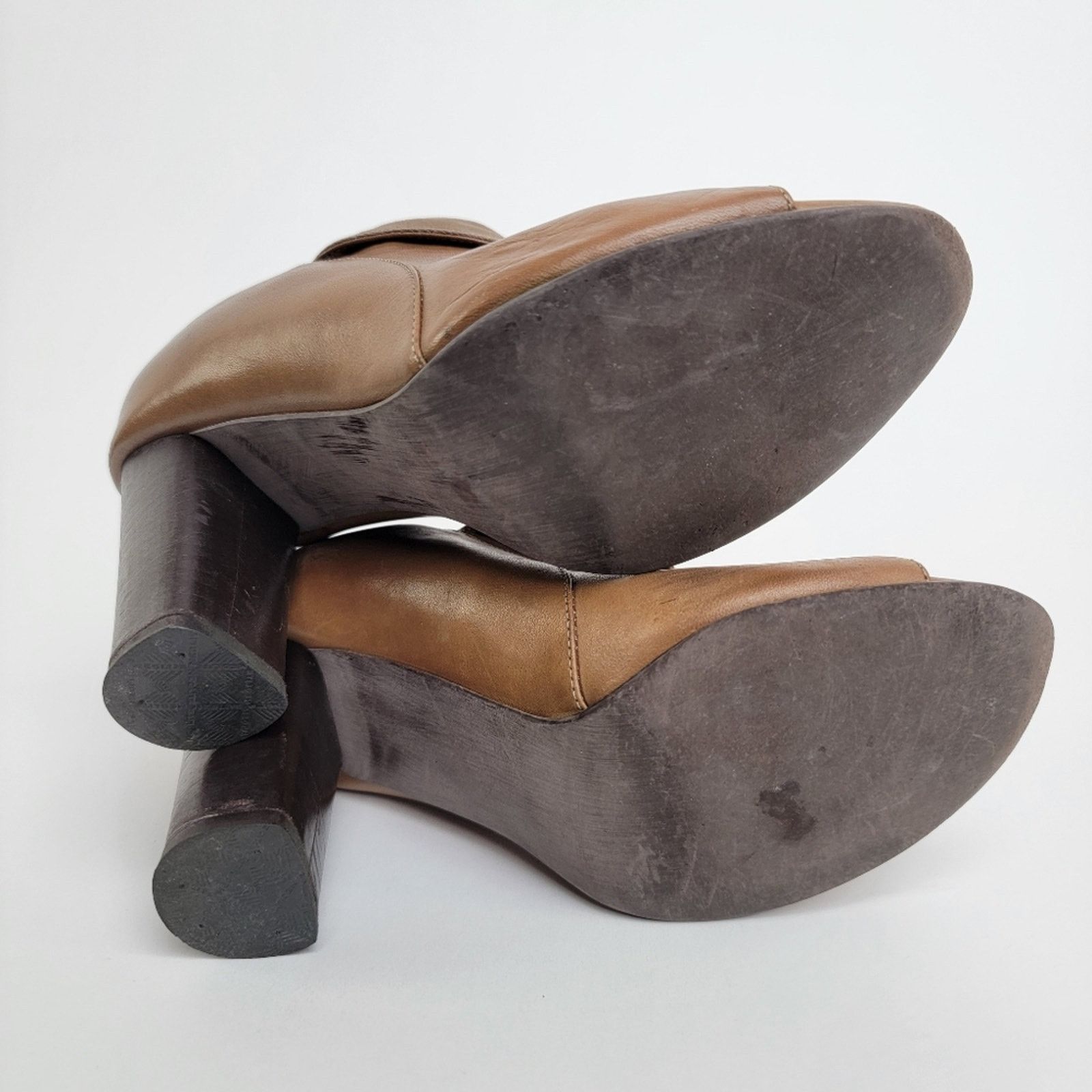 J. Peterman Fortress of Inca Open Toe Chunky Heel Boots - 8 Size US 8 / IT 38 - 6 Thumbnail