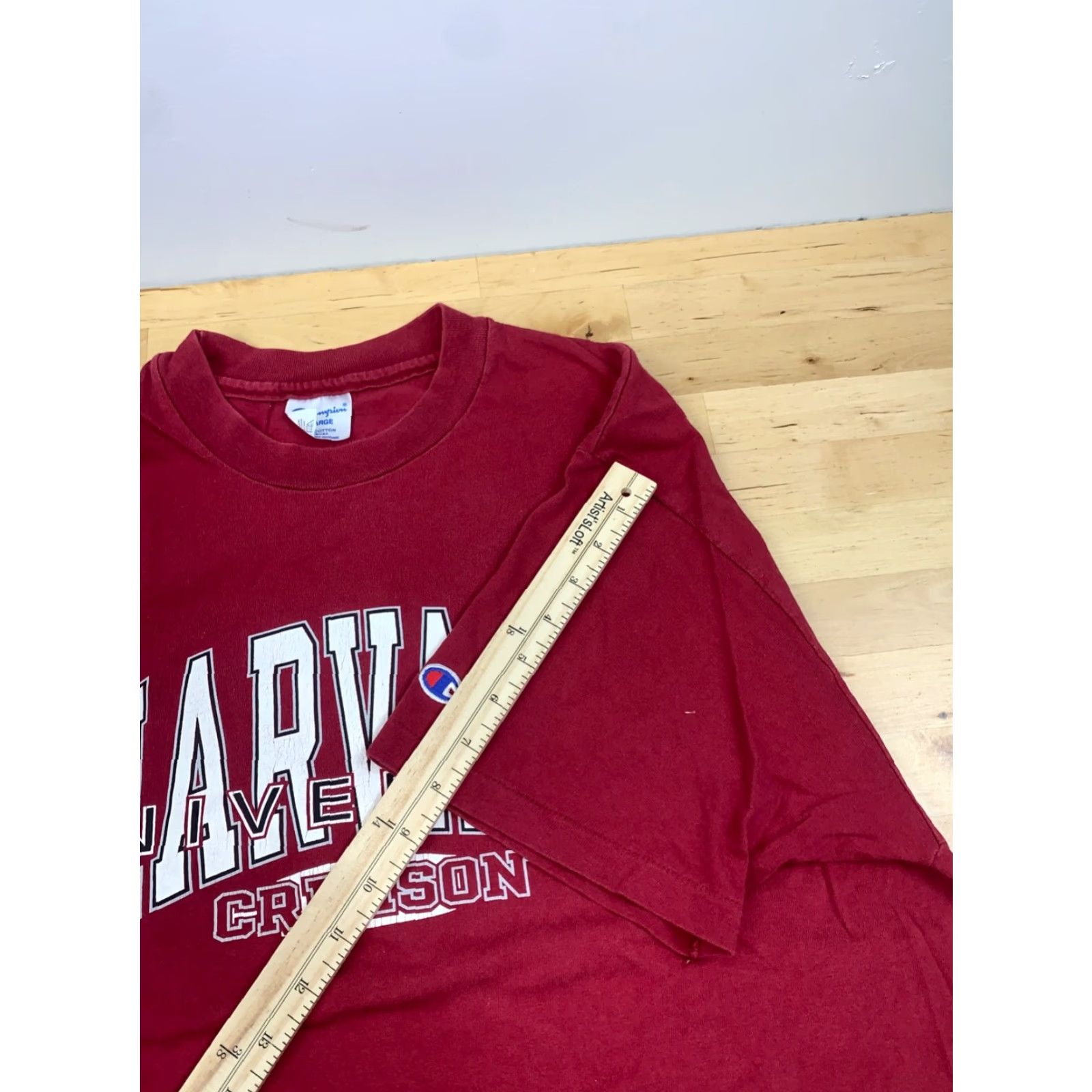 Champion VINTAGE Harvard University Crimson T Shirt Mens XL Red USA Single Stitch 10156 Size US XL / EU 56 / 4 - 6 Thumbnail