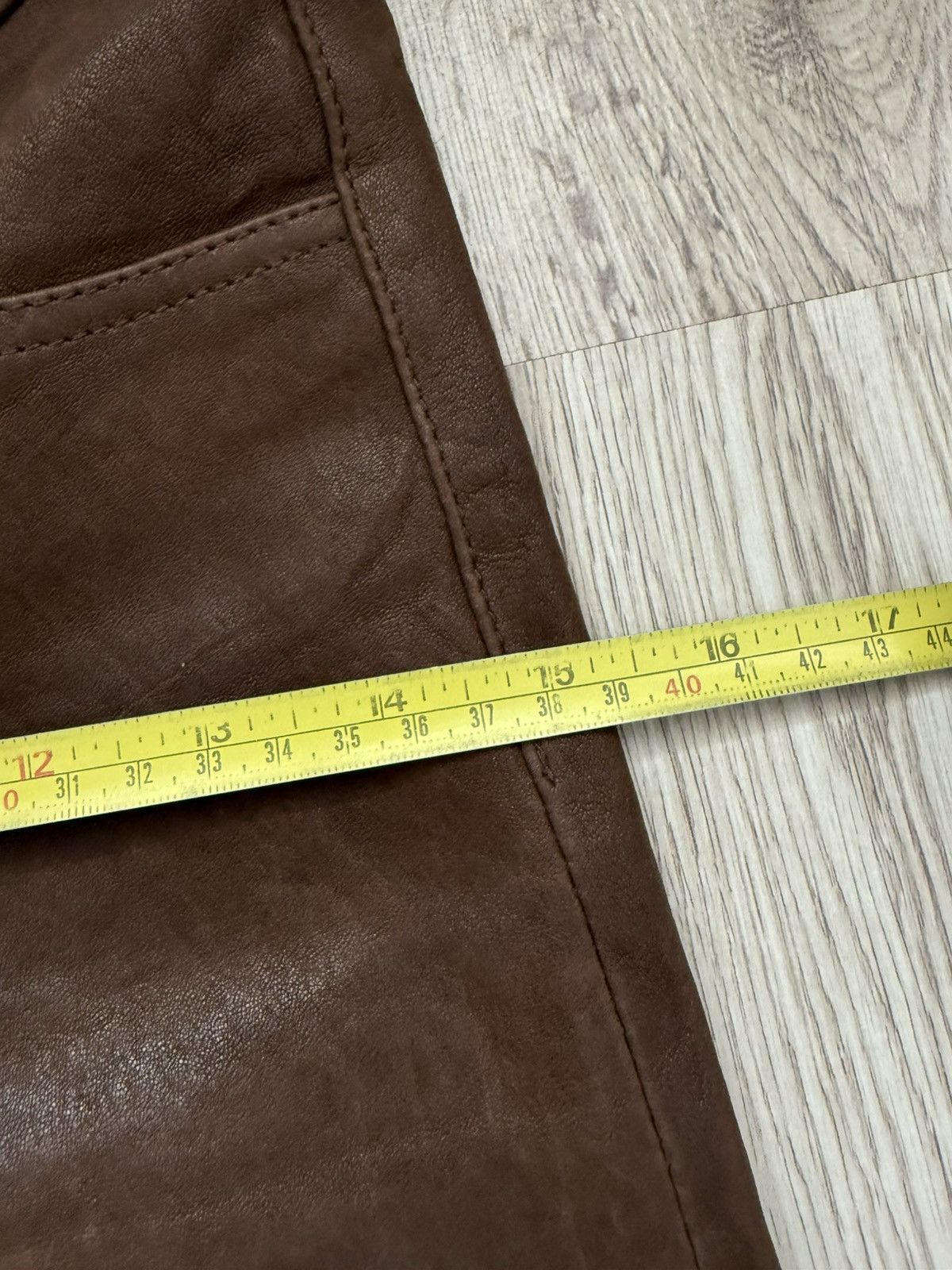 J Brand J Brand Brown Stretch Lamb Leather Zip Pants Size 25 Size 25" / US 0 / IT 36 - 12 Thumbnail