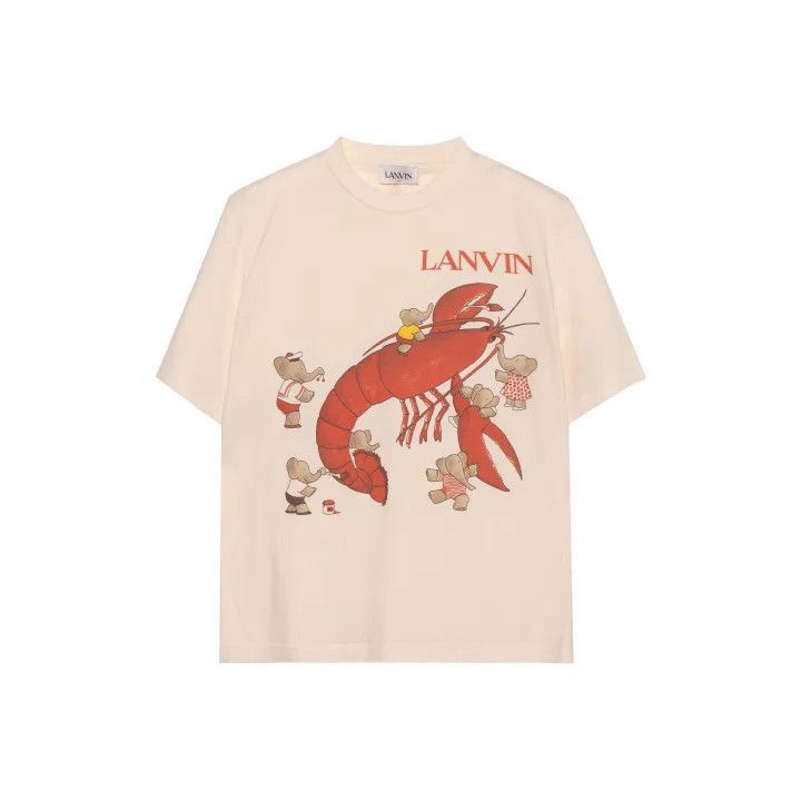 Lanvin SS21 Lobster Print Cotton T-Shirt -2508