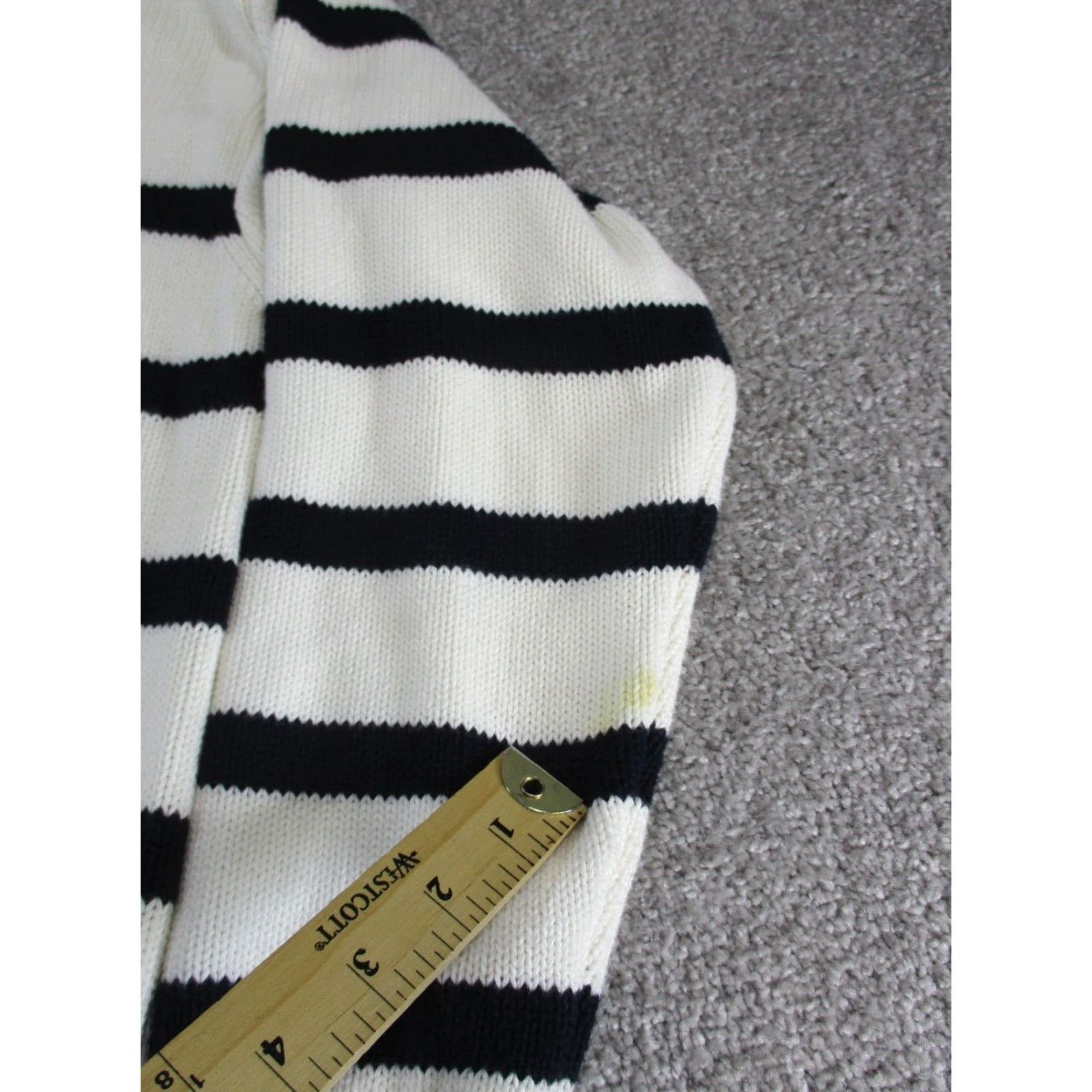 Zara VINTAGE Zara Sweater Womens Small Ivory Black Cotton Turtleneck XS? Size S / US 4 / IT 40 - 6 Thumbnail