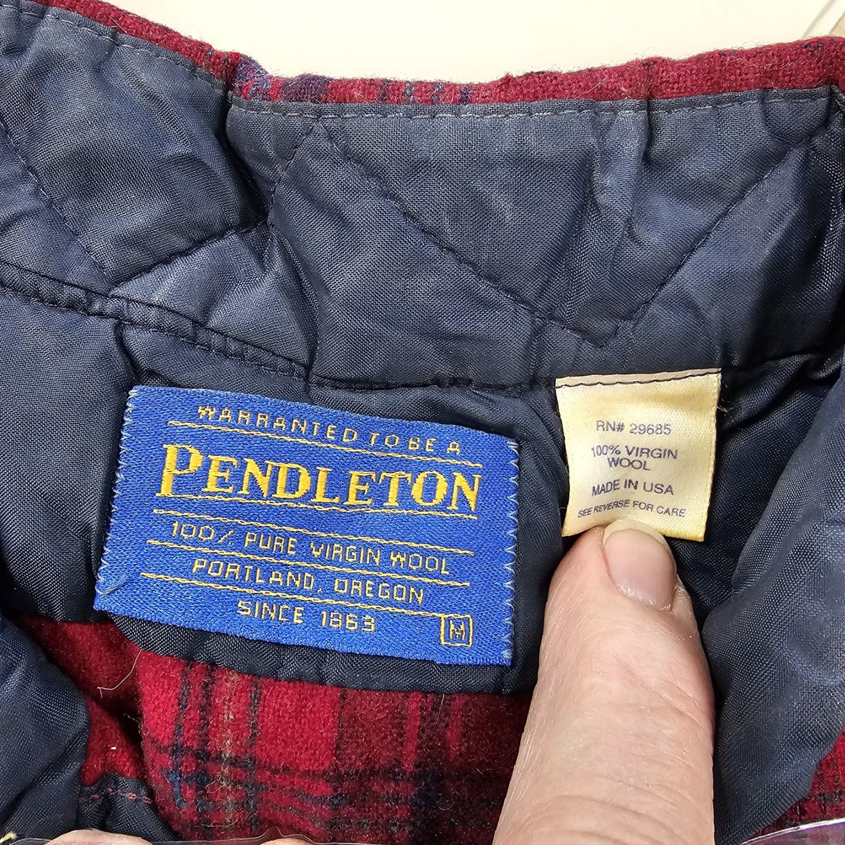 Pendleton VTG Pendleton Shirt Men’s Medium Red Plaid Long Sleeve 100% Wool USA Button-Up Casual, Workwear, Fall, Winter, Spring Mens Size US M / EU 48-50 / 2 - 6 Thumbnail