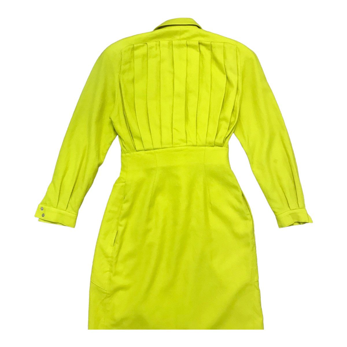 Mugler × Thierry Mugler × Vintage Thierry Mungler Wool Lime Green Dress Size ONE SIZE - 10 Thumbnail
