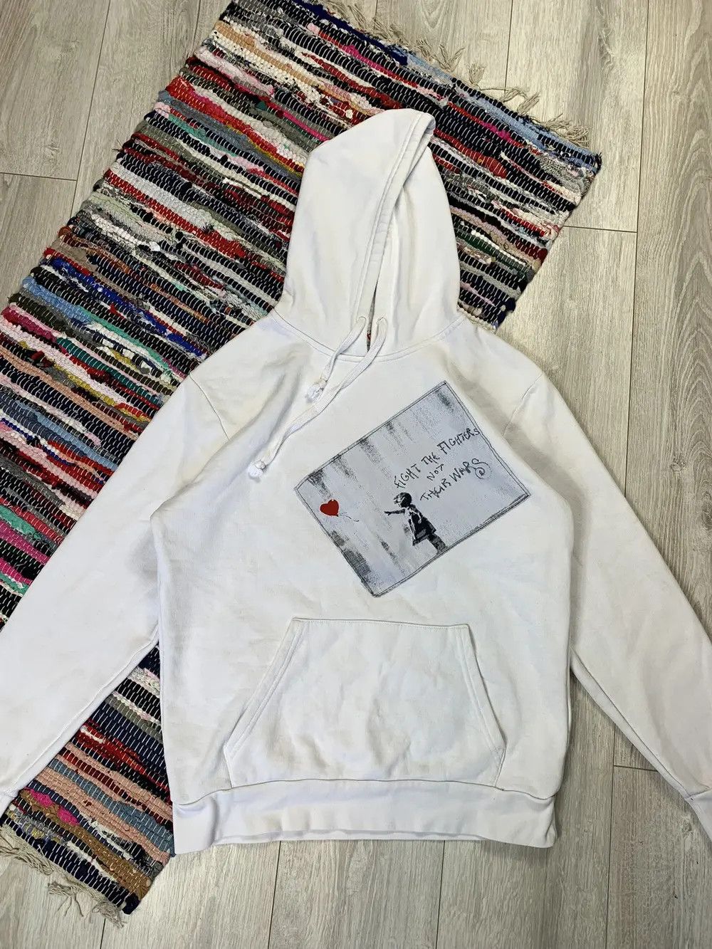 Vintage Banksy Y2K Art Hoodie Sweatshirt made by Steve Lazarides Size US M / EU 48-50 / 2 - 5 Thumbnail
