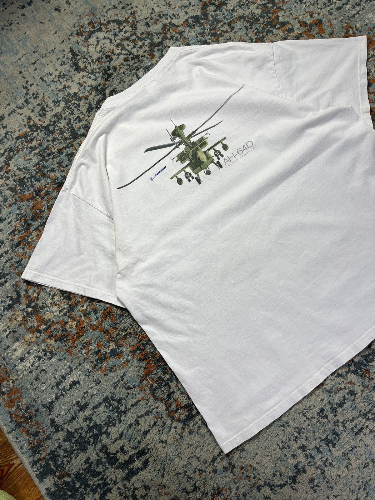Vintage Vintage 90s AH-64 Apache longbow helicopter graphic tee Size US XXL / EU 58 / 5 - 4 Thumbnail