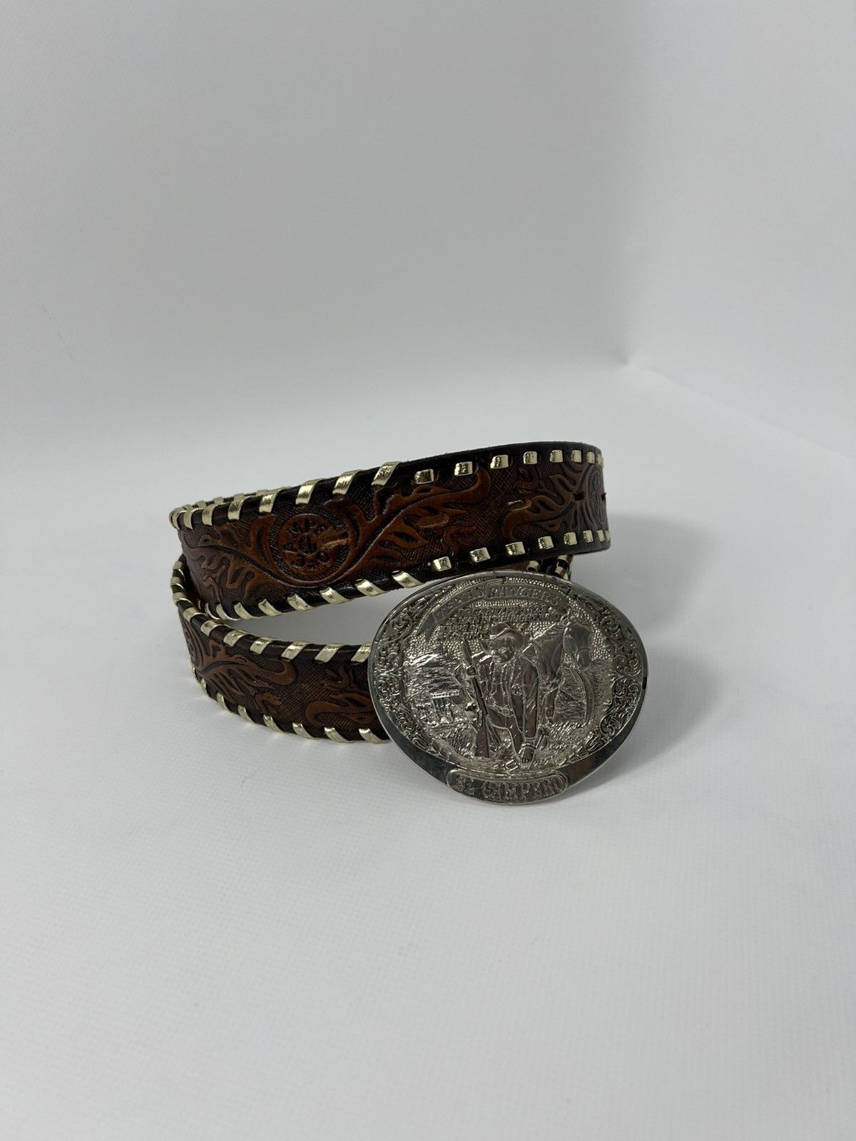 Cowboy Equipment Vintage streetwear El Campero Leather western Cowboy Belt Size ONE SIZE - 1 Thumbnail