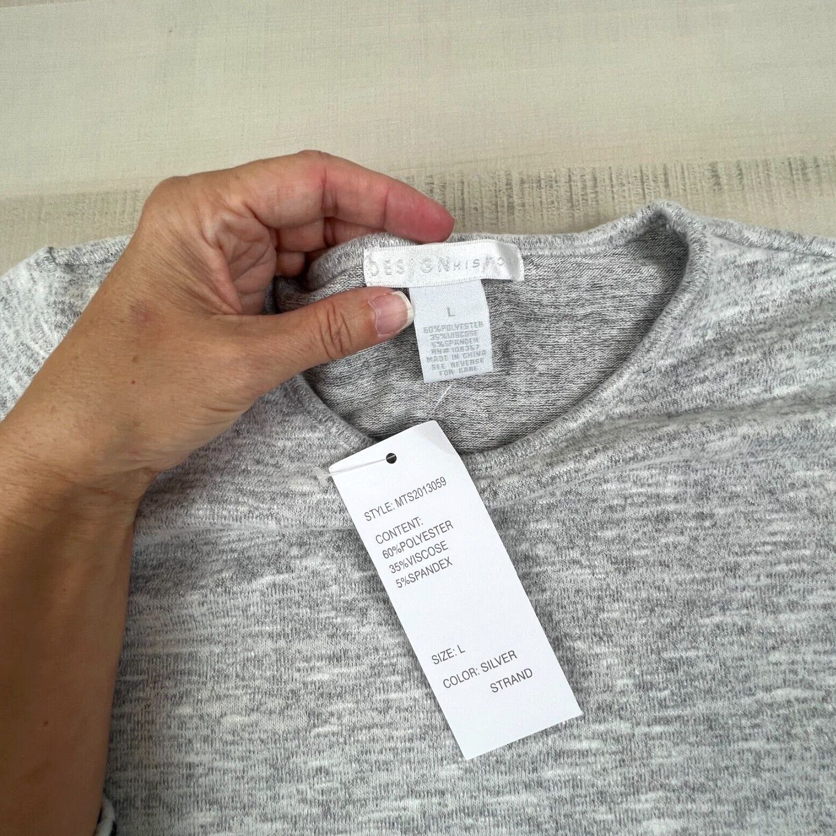 Vintage Design History Womens Sweater Large Extra Large Gray Ruffled Long Sleeves Soft Casual New Size L / US 10 / IT 46 - 3 Thumbnail