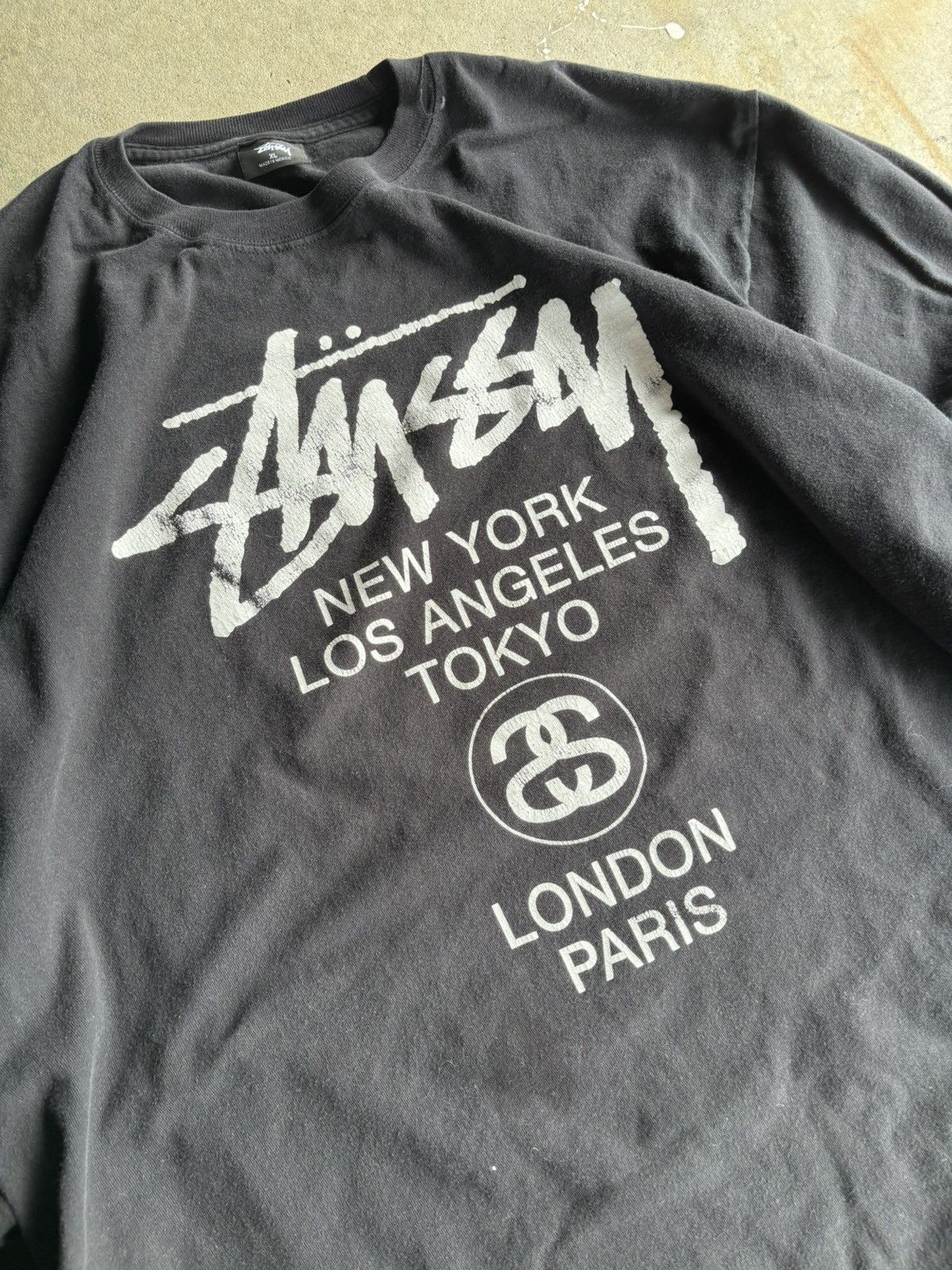 Stussy Vintage Stussy Double Sided World Tour Boxy Faded Longsleeve Size US XL / EU 56 / 4 - 3 Thumbnail