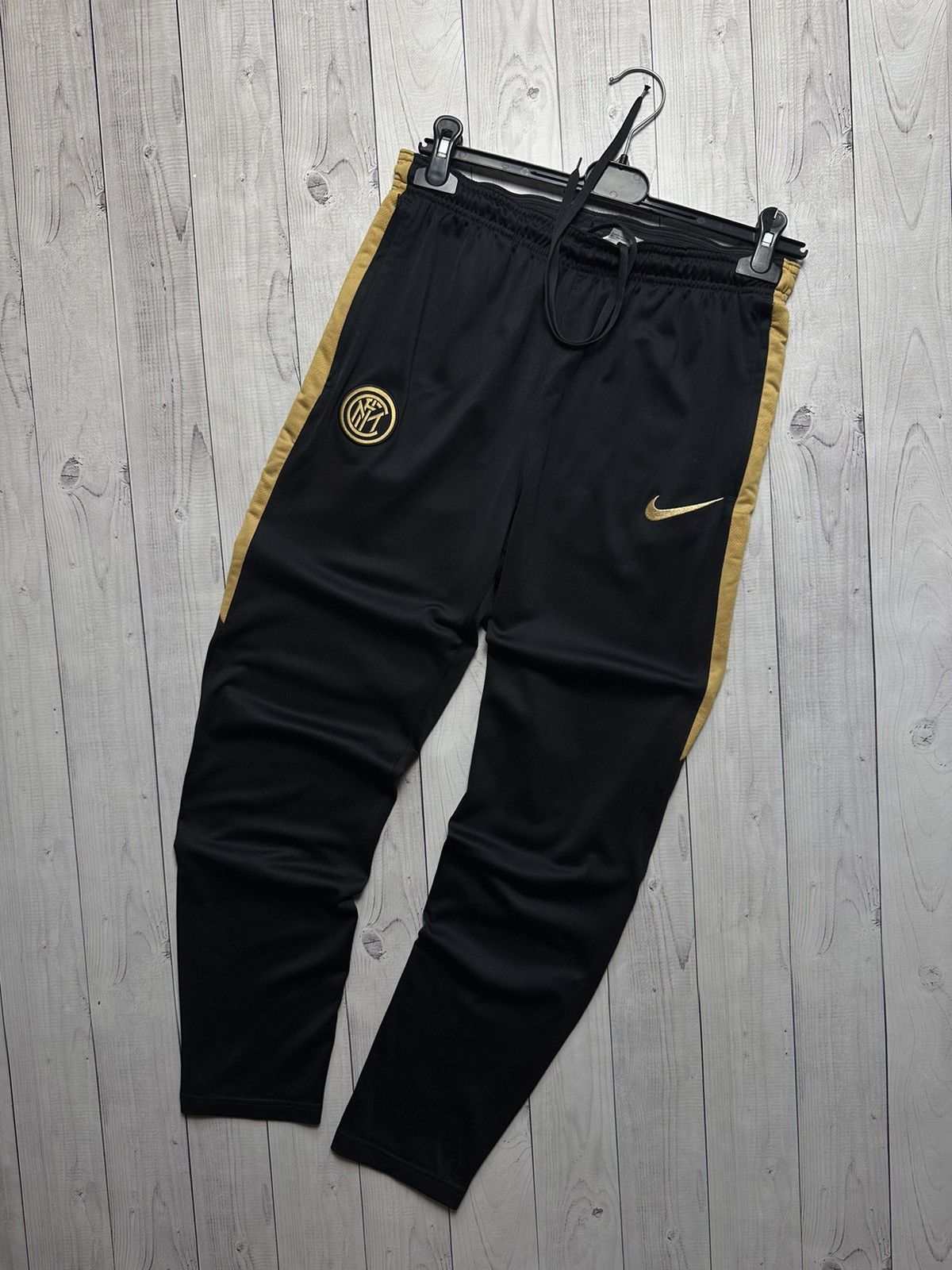 Nike × Vintage Nike soccer joggers Inter Milan size M gold line Size US 32 / EU 48 - 1 Thumbnail