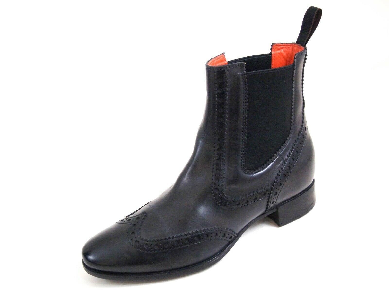 Santoni Santoni Chelsea Boots Black Leather Size US 6 EU 36 $720 Size US 6 / IT 36 - 1 Thumbnail
