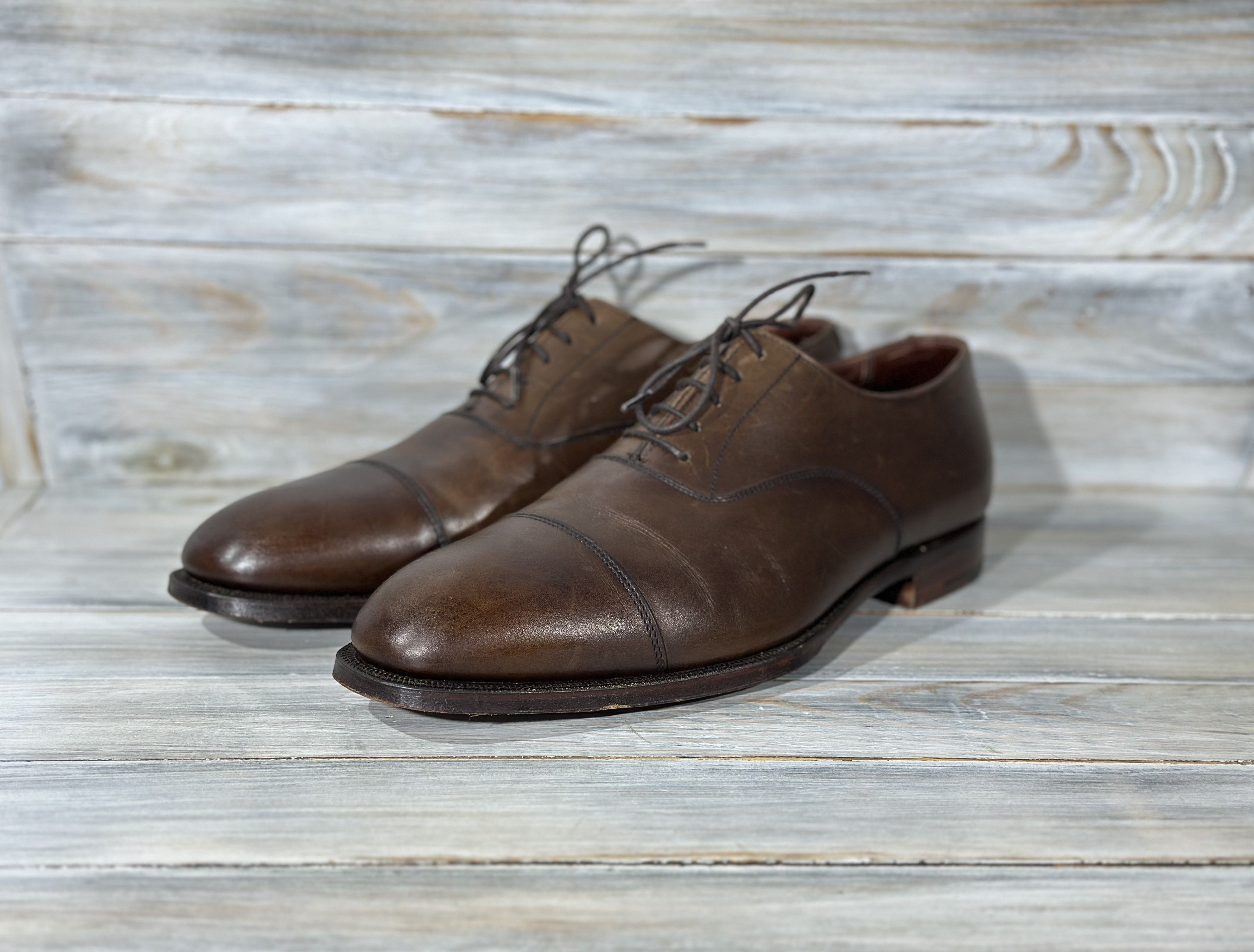 Crockett & Jones CROCKETT & JONES Audley Oxford Calf Leather Made In England Size US 9.5 / EU 42-43 - 7 Thumbnail