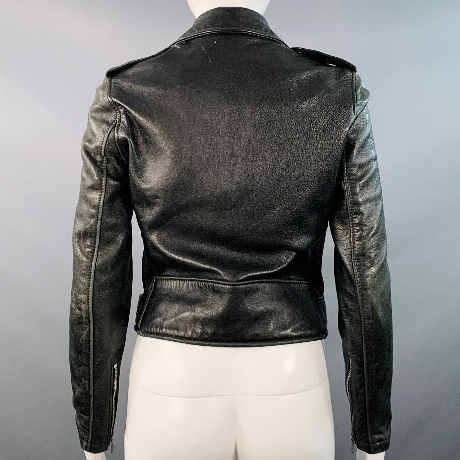 Schott PERFECTO by SCHOTT Size XS Black Leather Motorcycle Jacket Size XS / US 0-2 / IT 36-38 - 3 Thumbnail