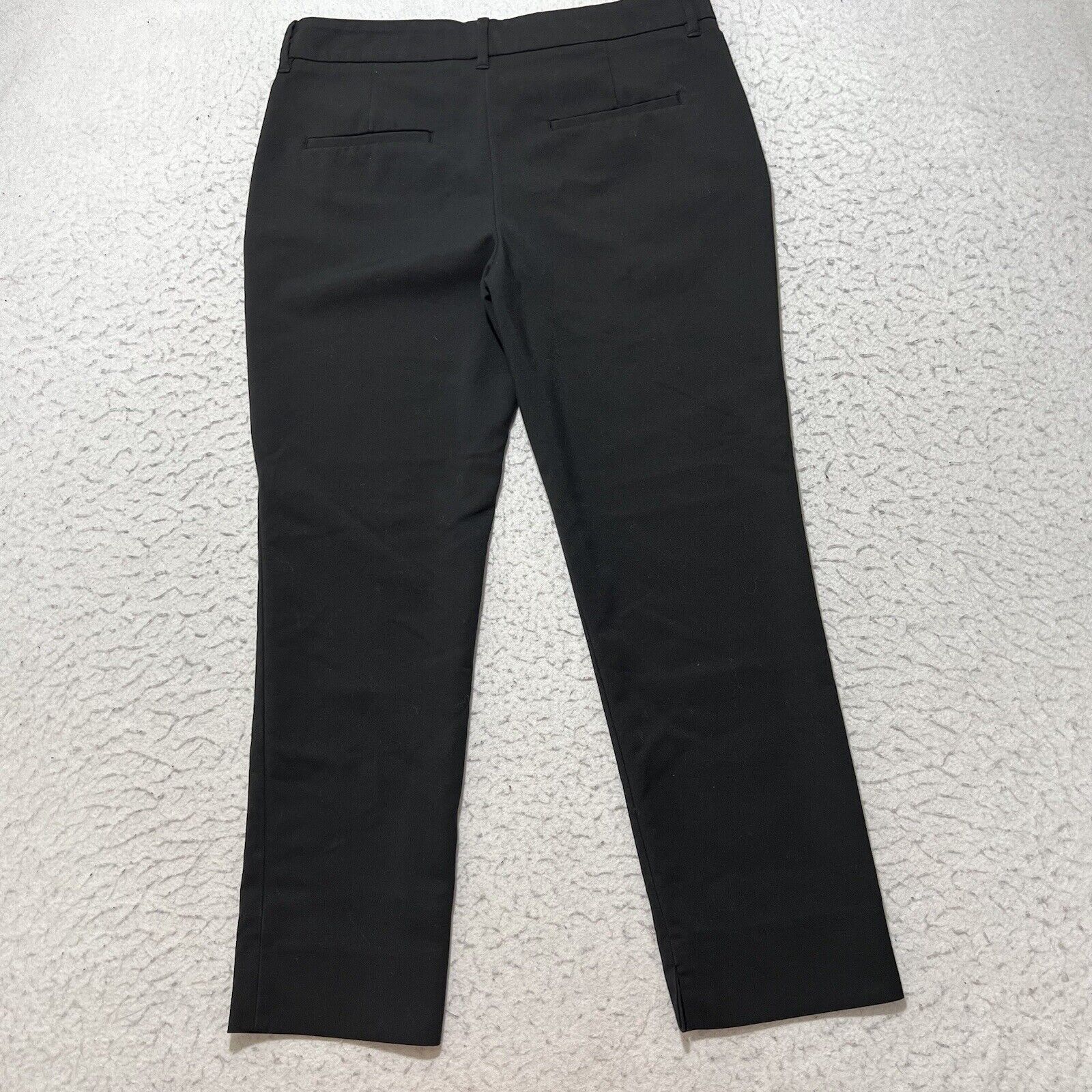 Zara Zara Capri Career Flat Front Dress Pants Solid Black Stretch Size 28" / US 6 / IT 42 - 6 Thumbnail