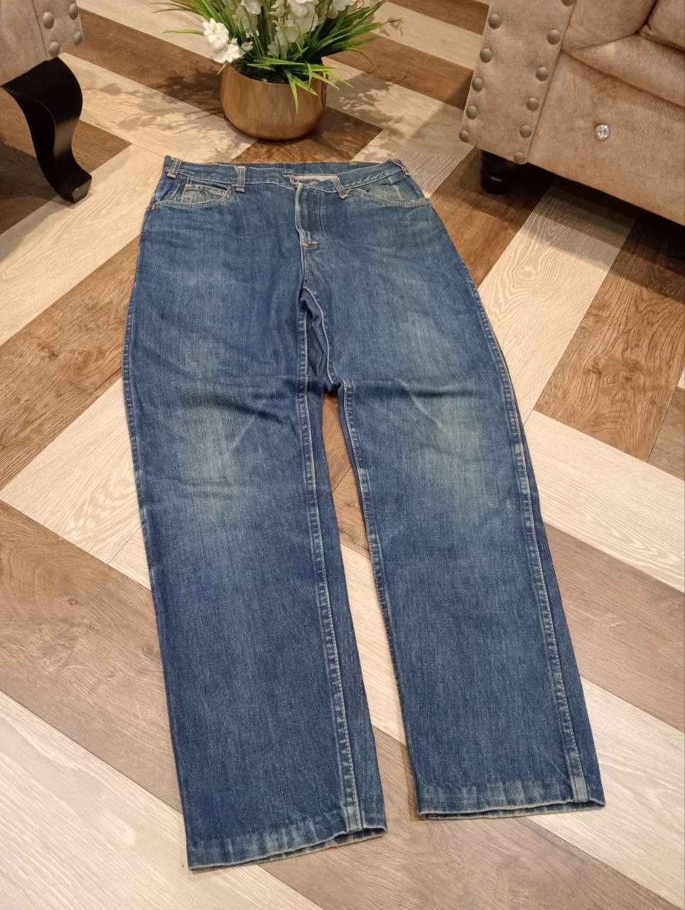 Levi's Vintage Clothing VINTAGE LEVI'S CAPITAL E ORANGE TAG BLUE DENIM PANTS Size US 31 - 3 Thumbnail