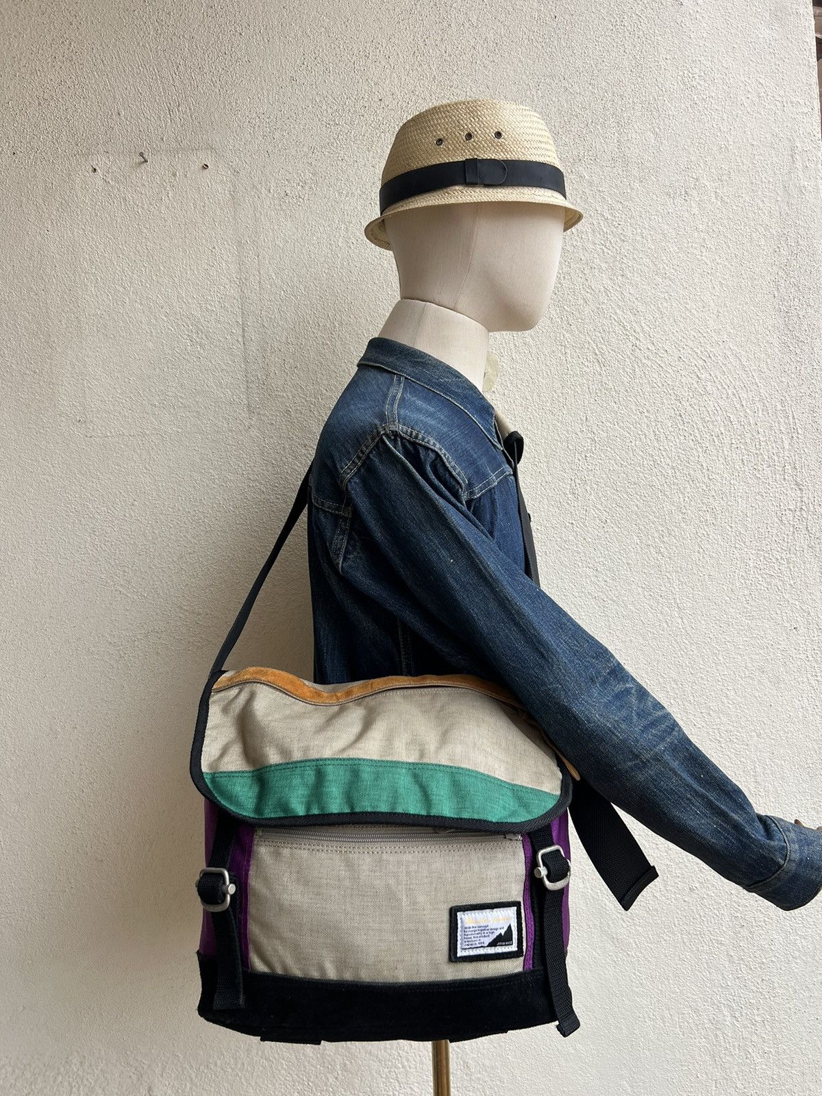 Leather × MasterPiece Vintage Masterpiece Japan Nylon Leather Messenger Bag Size ONE SIZE - 2 Thumbnail
