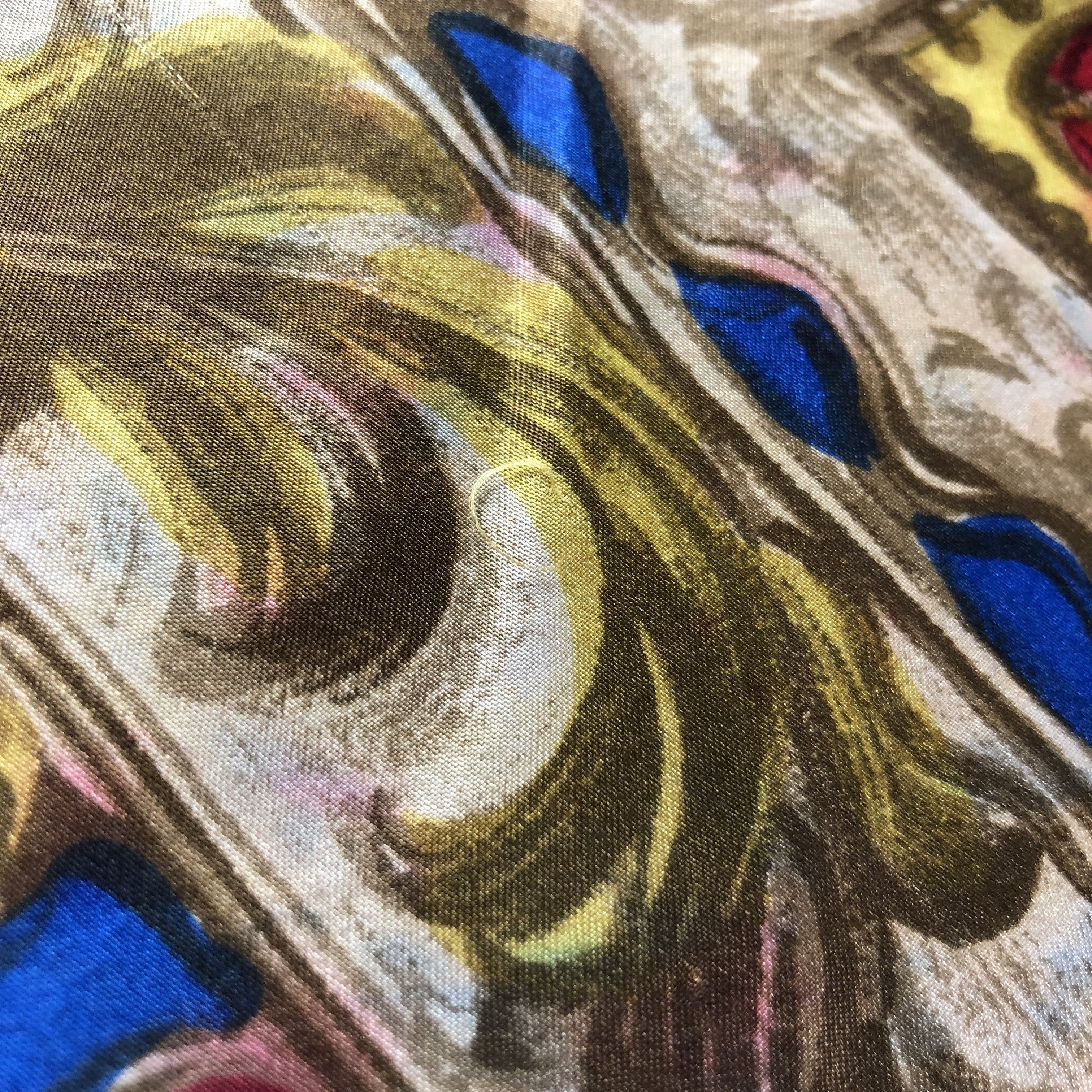 Vintage Vintage Luxury Design Hand Rolled Silk Scarf M758 Size ONE SIZE - 6 Thumbnail