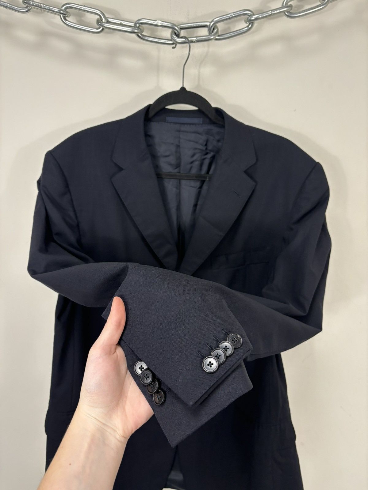 Ermenegildo Zegna Ermenegildo Zegna High Performance Men’s Navy Wool Silk Suit Size 44R - 12 Thumbnail