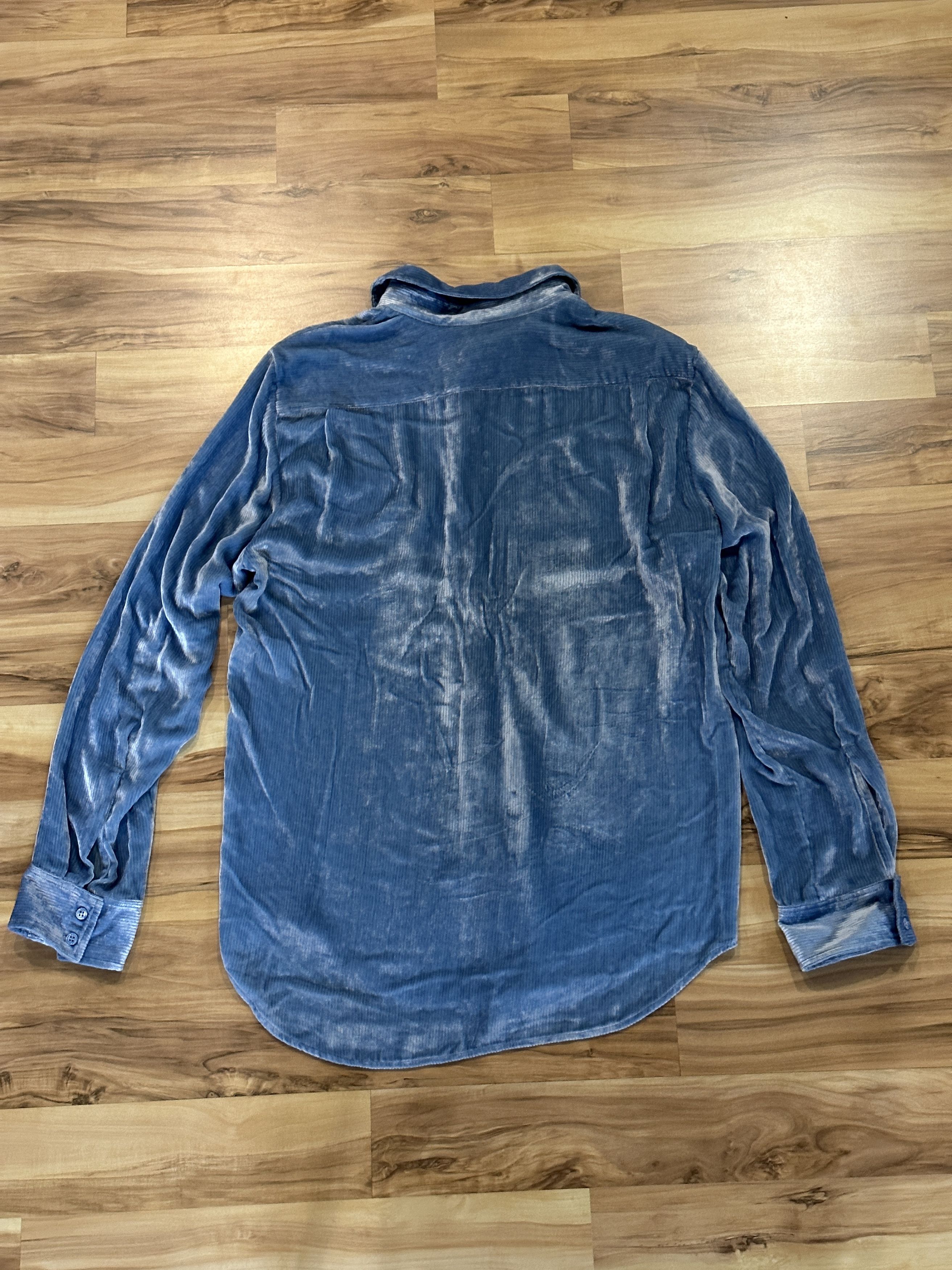 Sies Marjan Sies Marjan Light Blue Silk Corduroy Button Up Size US S / EU 44-46 / 1 - 3 Thumbnail