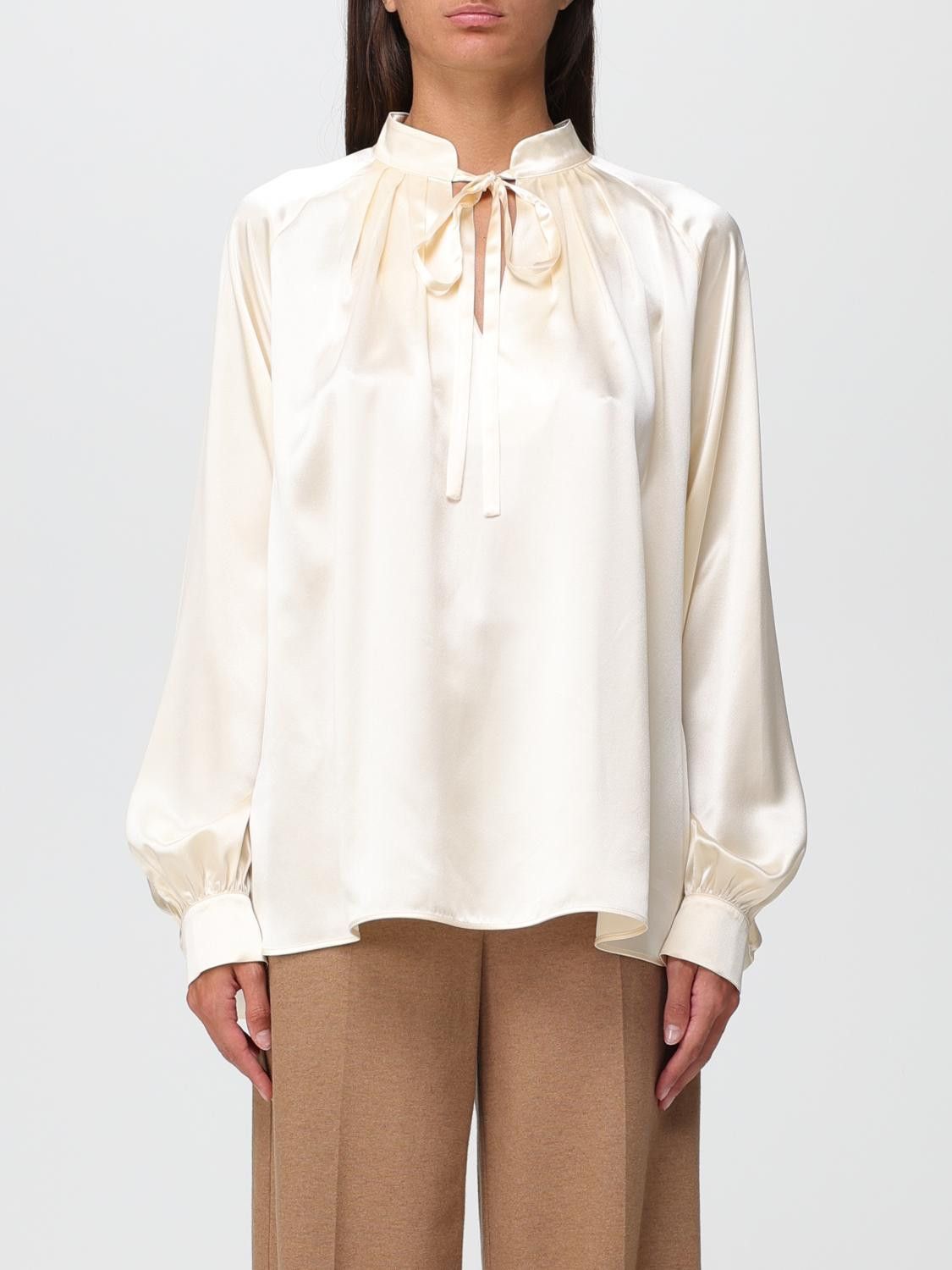 Max Mara Max Mara Shirt Woman Cream Size M / US 6-8 / IT 42-44 - 1 Thumbnail